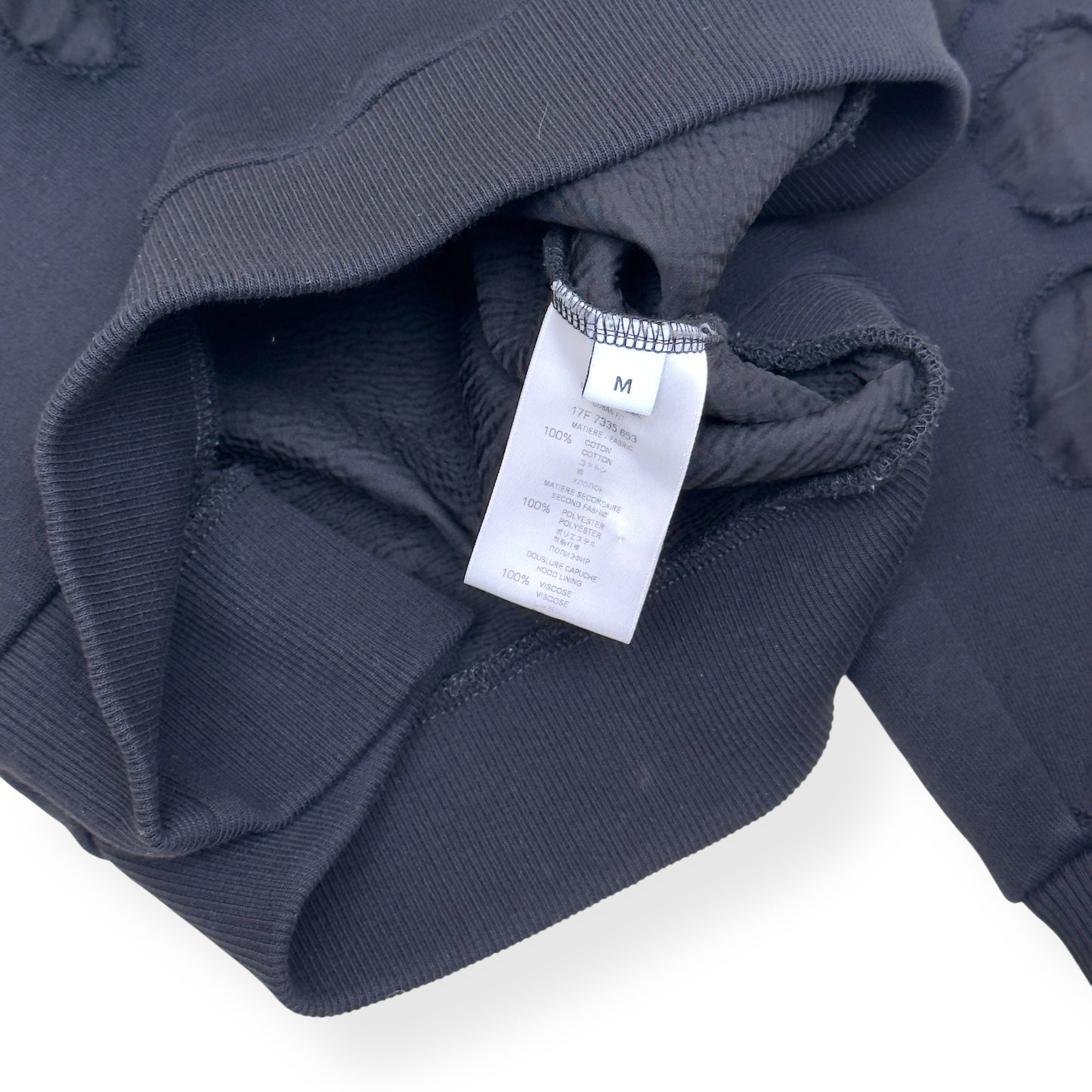 GIVENCHY DISTRESSED LOGO HOODIE BLACK M