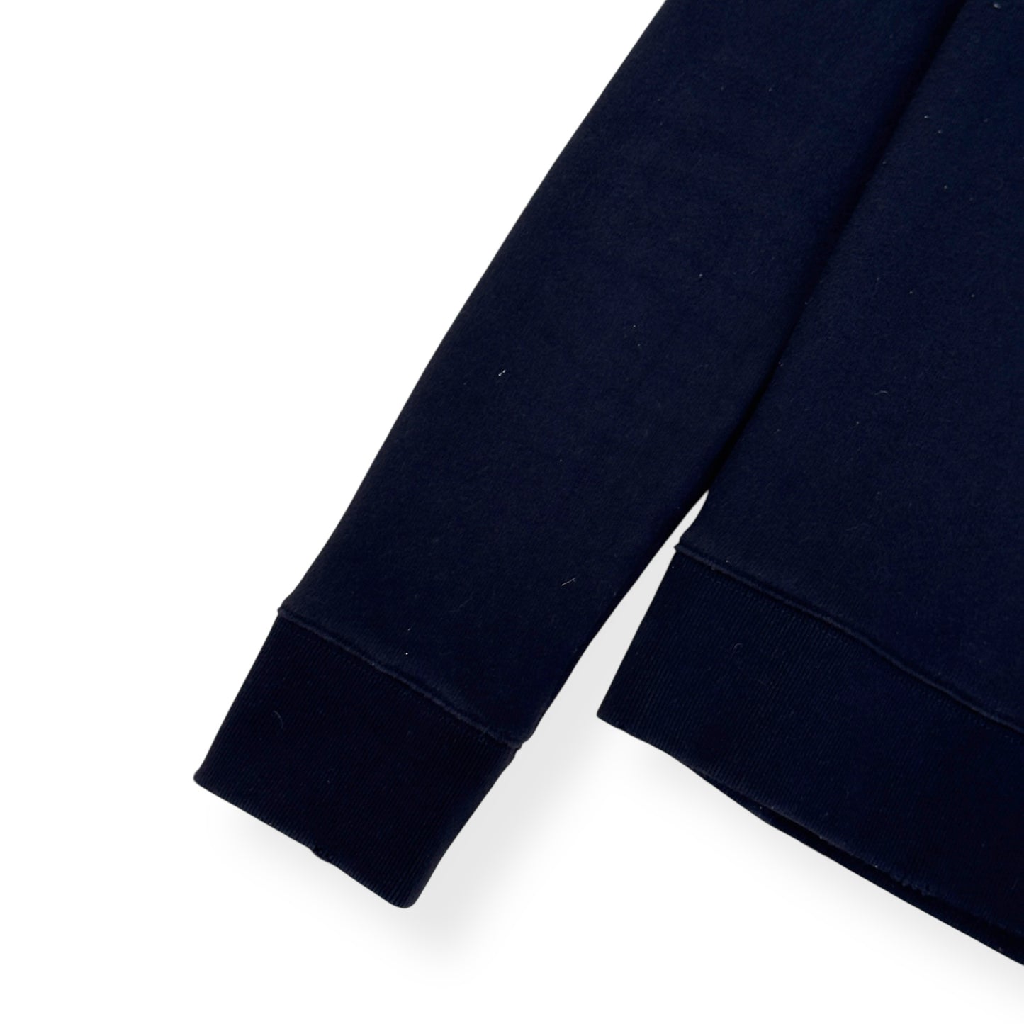 GUCCI LOGO PRINT DISTRESSED HOODIE BLACK M