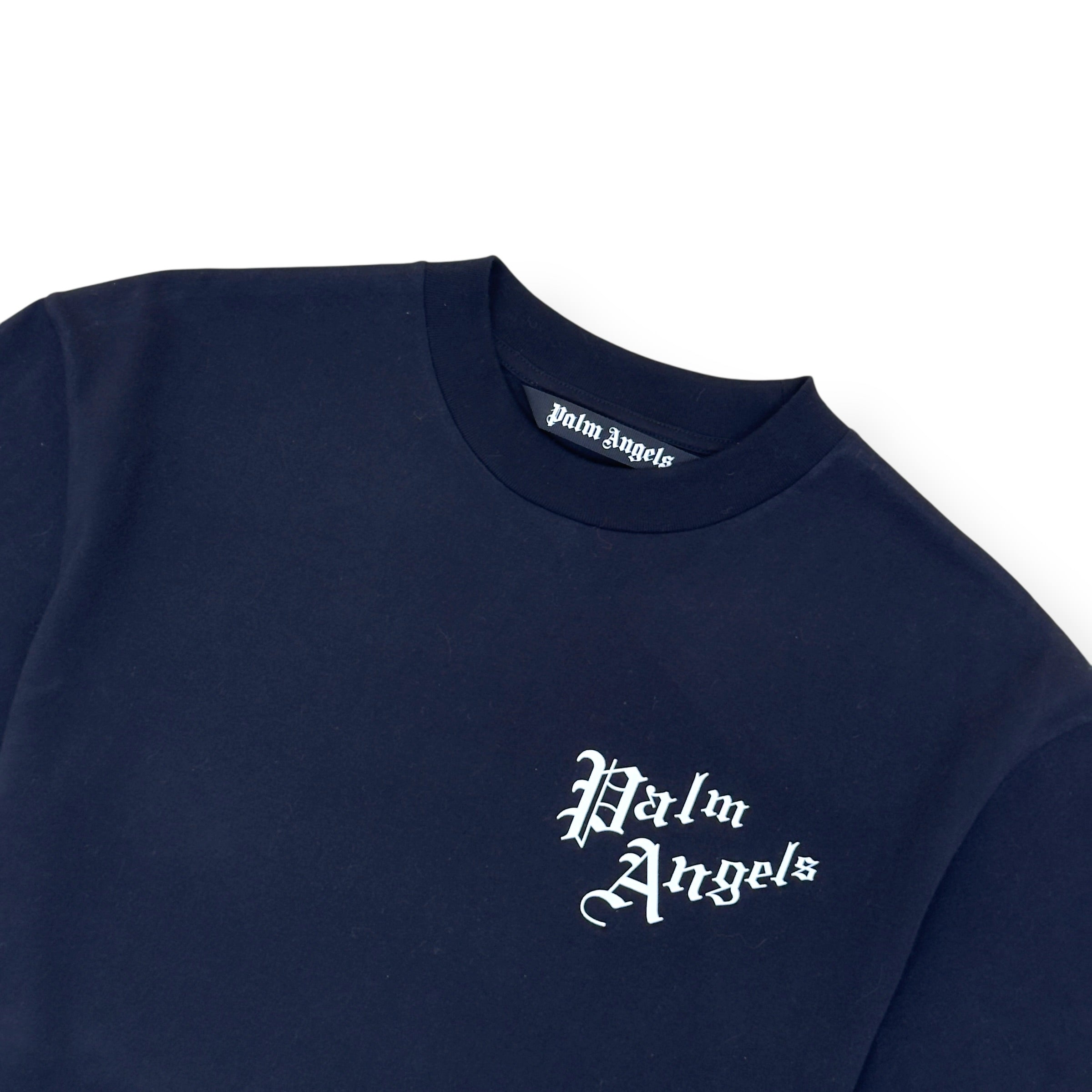 PALM ANGELS FLAMING HEART T-SHIRT BLACK L