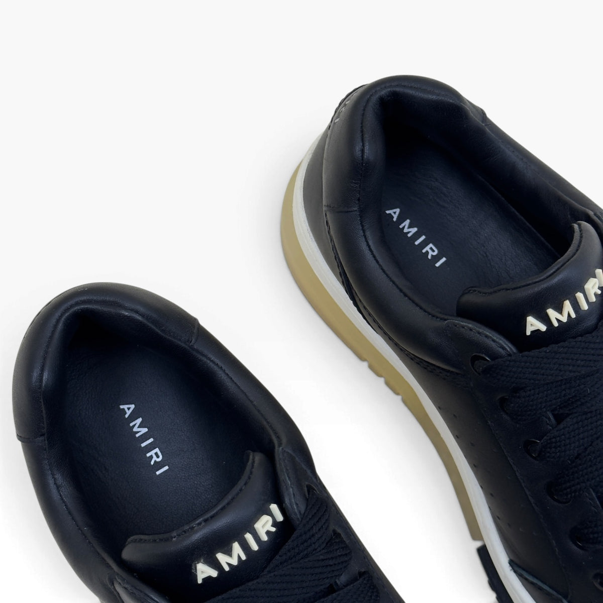 AMIRI STADIUM LEATHER LOW SNEAKER BLACK / WHITE 41 / UK7