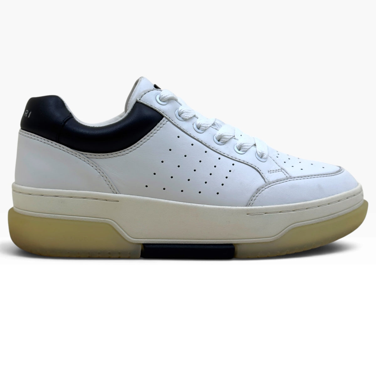 AMIRI STADIUM LEATHER LOW SNEAKER WHITE / BLACK 41 / UK7