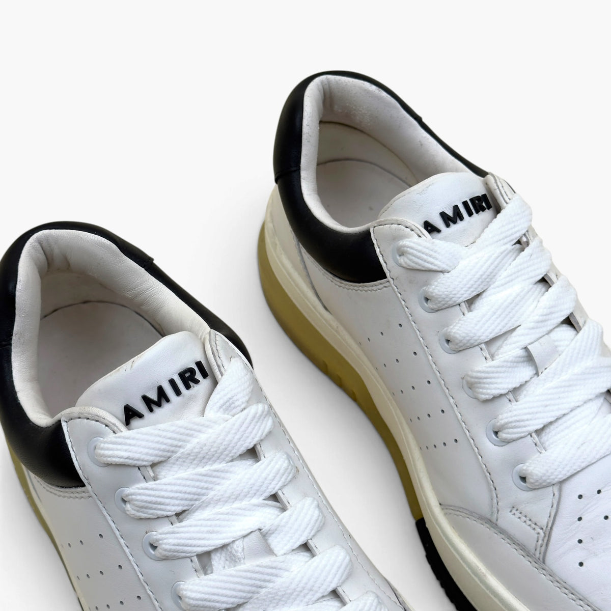AMIRI STADIUM LEATHER LOW SNEAKER WHITE / BLACK 41 / UK7