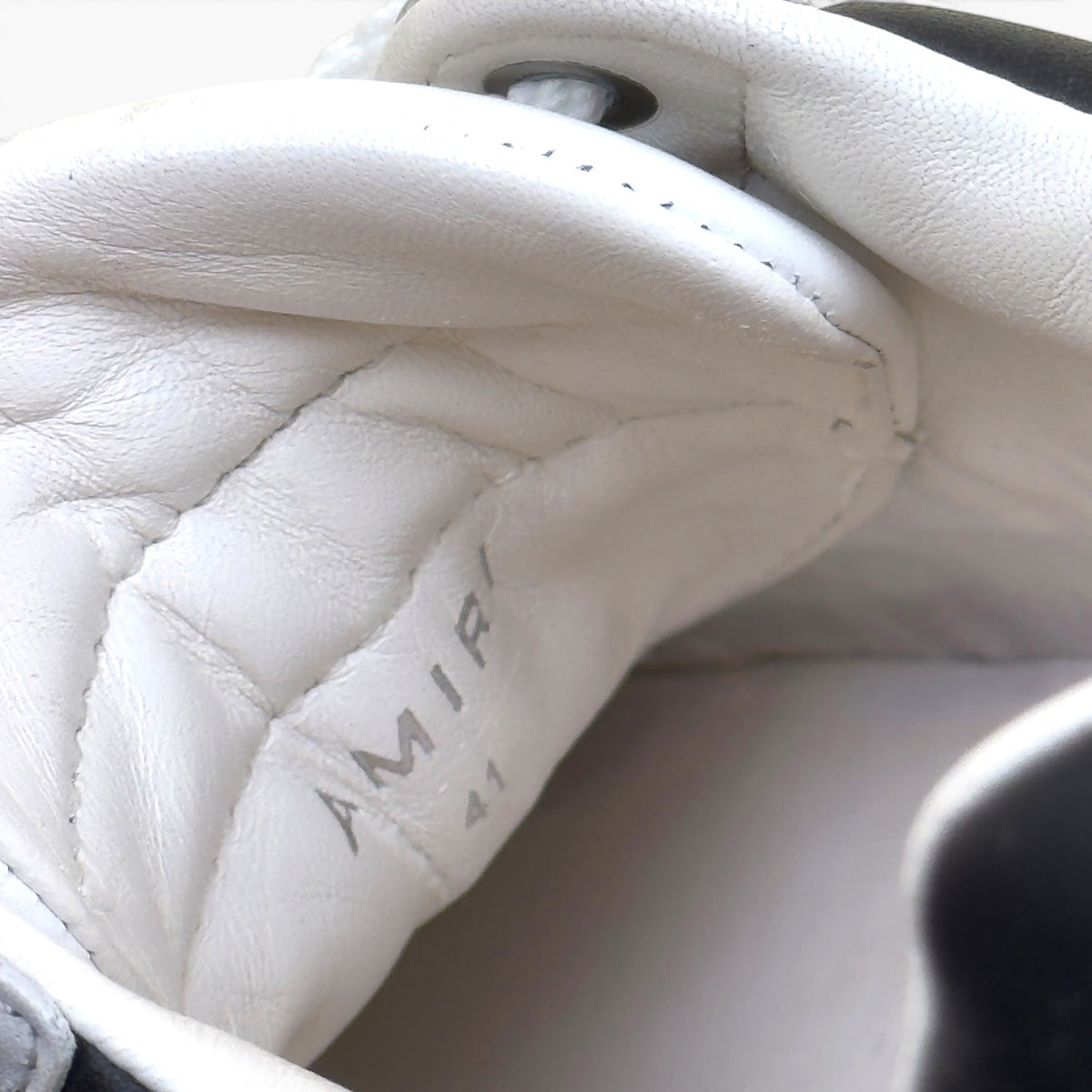 AMIRI STADIUM LEATHER LOW SNEAKER WHITE / BLACK 41 / UK7