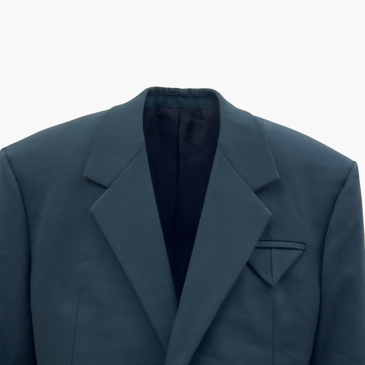 BOTTEGA VENETA TRIANGLE POCKET WOOL BLAZER GREEN 52 / XL