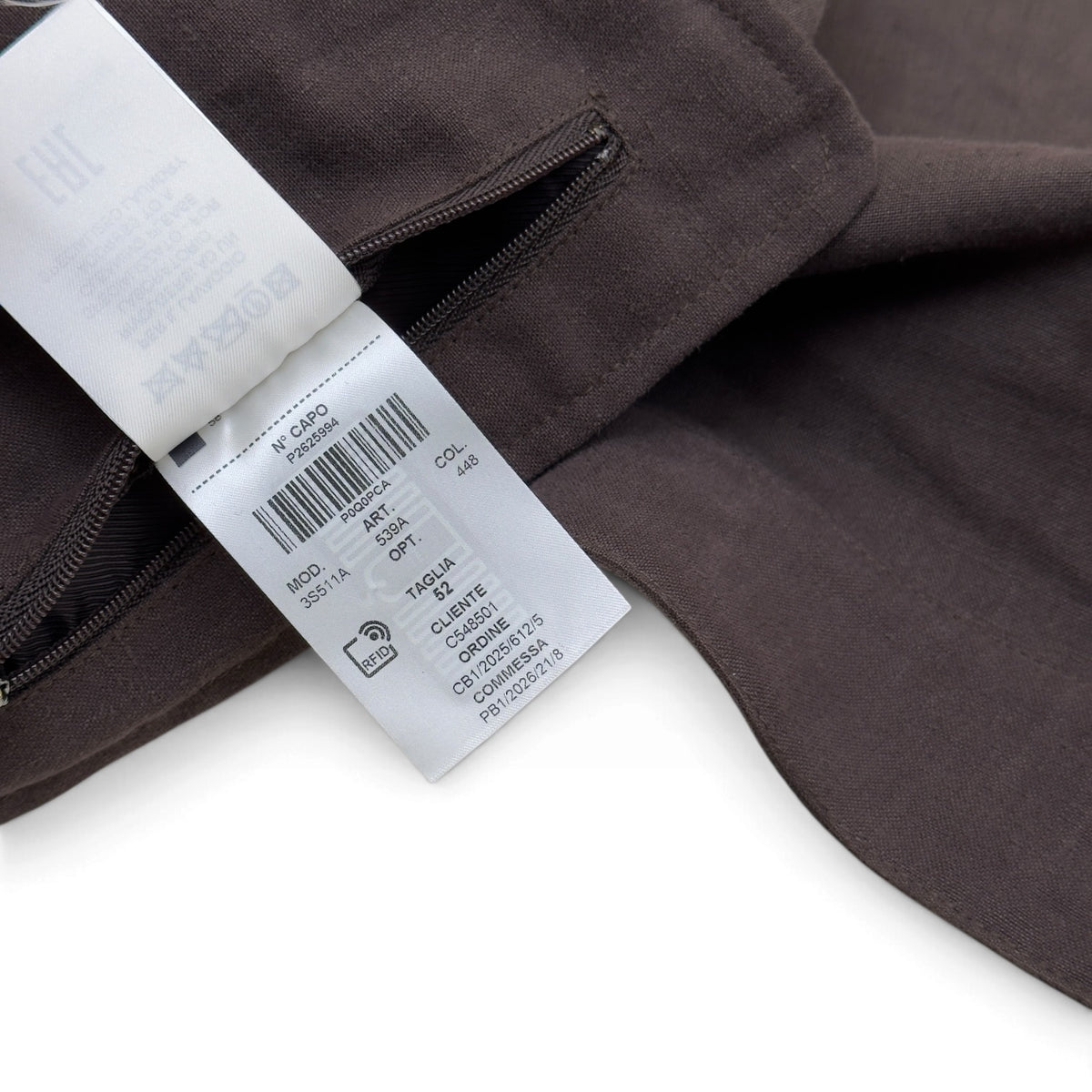 THOM SWEENEY LINEN ZIP-UP JACKET BROWN L