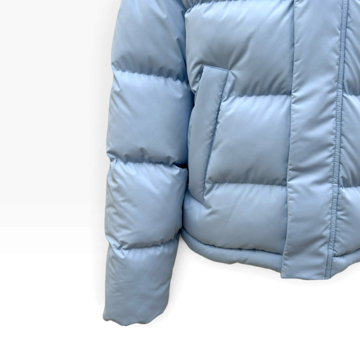TRAPSTAR DECODED HOODED PUFFER JACKET ICE BLUE L