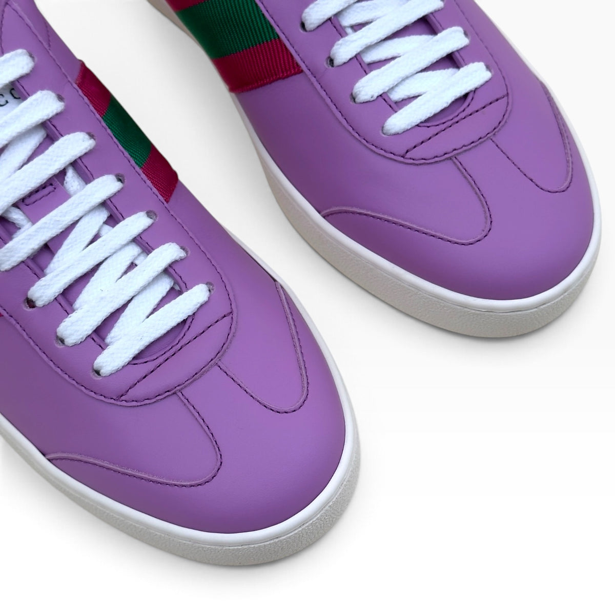 GUCCI G74 WEB LEATHER SNEAKER LILAC 37 / UK4