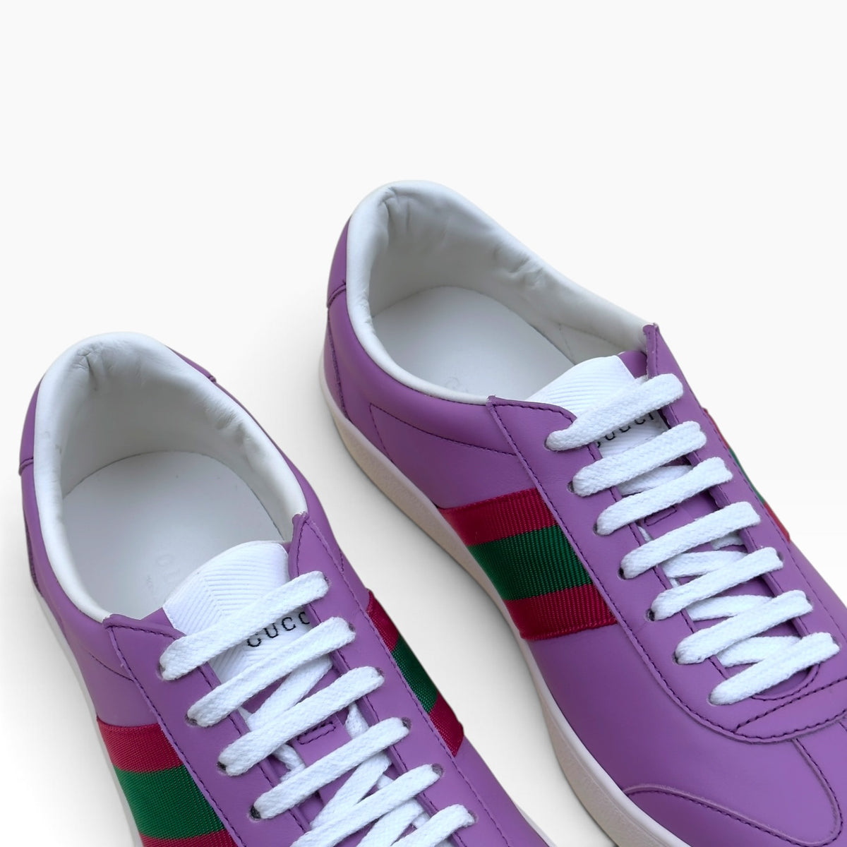 GUCCI G74 WEB LEATHER SNEAKER LILAC 37 / UK4