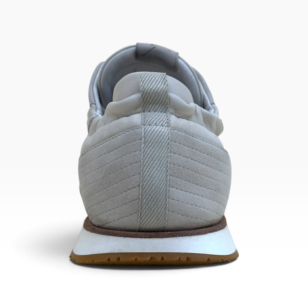 HERMÈS JET LOW SUEDE / LEATHER SNEAKER WHITE / GREY 45 / UK11