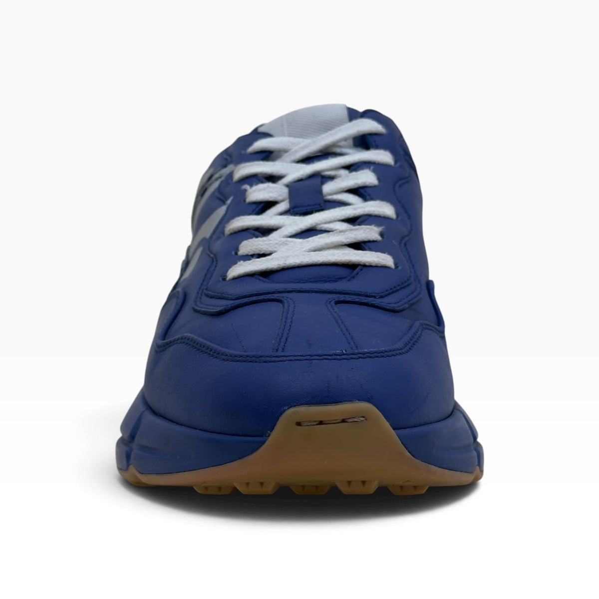 GUCCI RHYTON NY YANKEES LEATHER SNEAKER ROYAL BLUE UK6.5