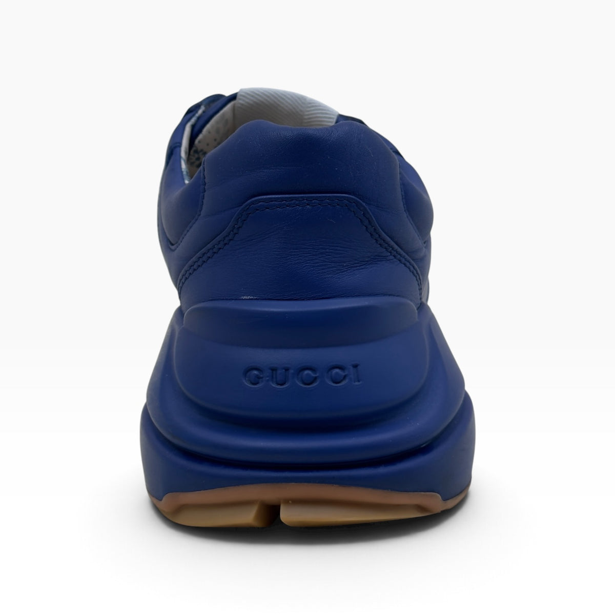 GUCCI RHYTON NY YANKEES LEATHER SNEAKER ROYAL BLUE UK6.5
