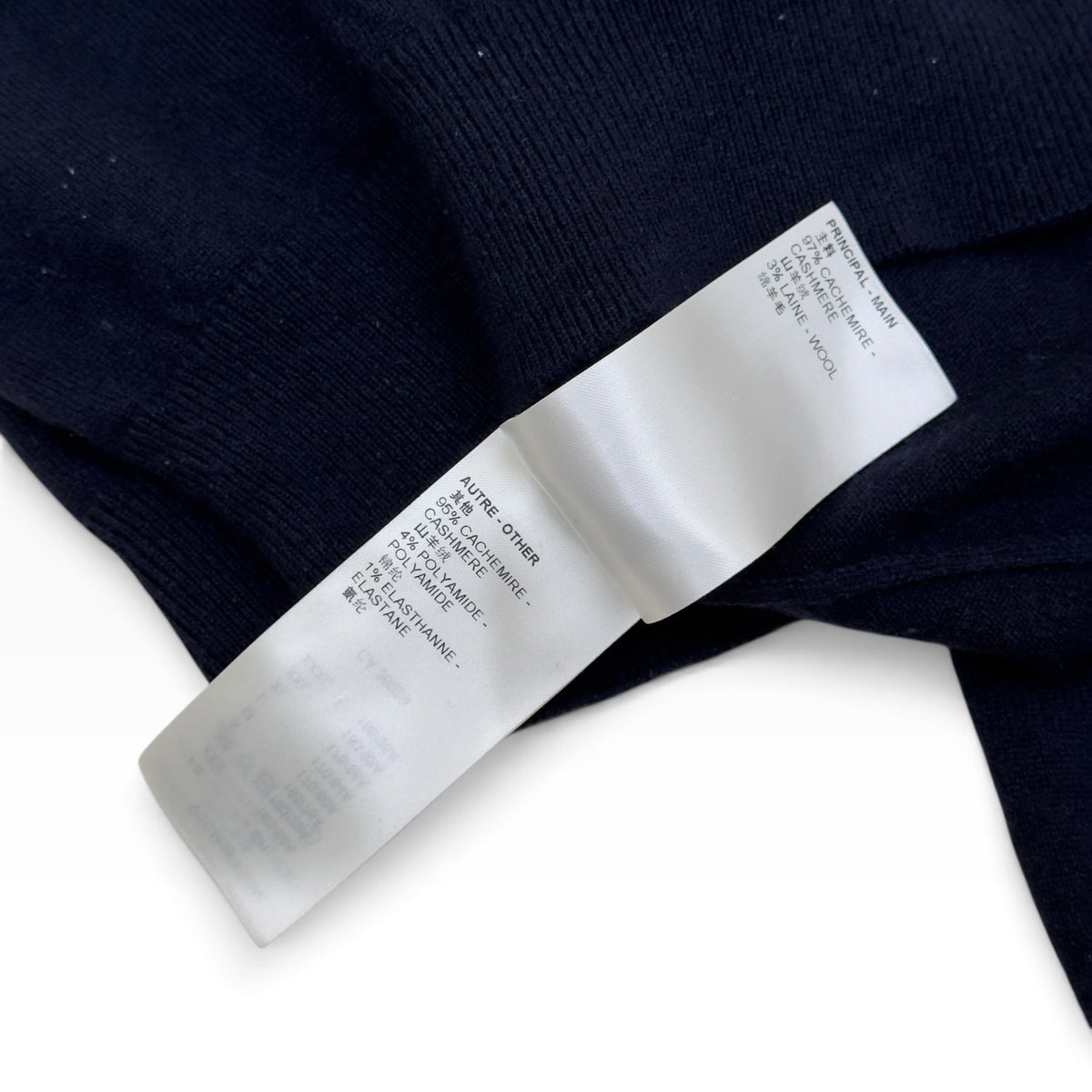 LOUIS VUITTON X NIGO INTARSIA CASHMERE CREW NECK JUMPER NAVY M
