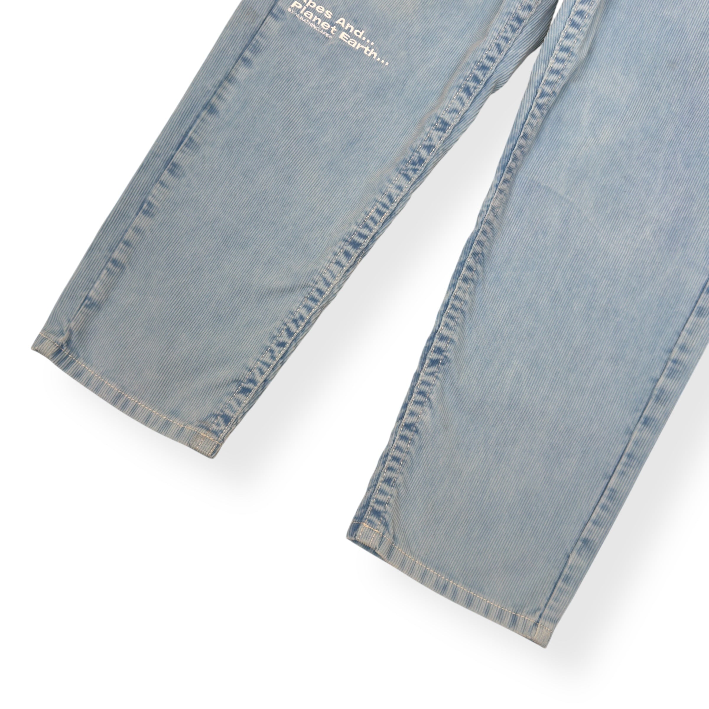 A BATHING APE LOGO-APPLIQUÈ REGULAR JEANS INDIGO BLUE M
