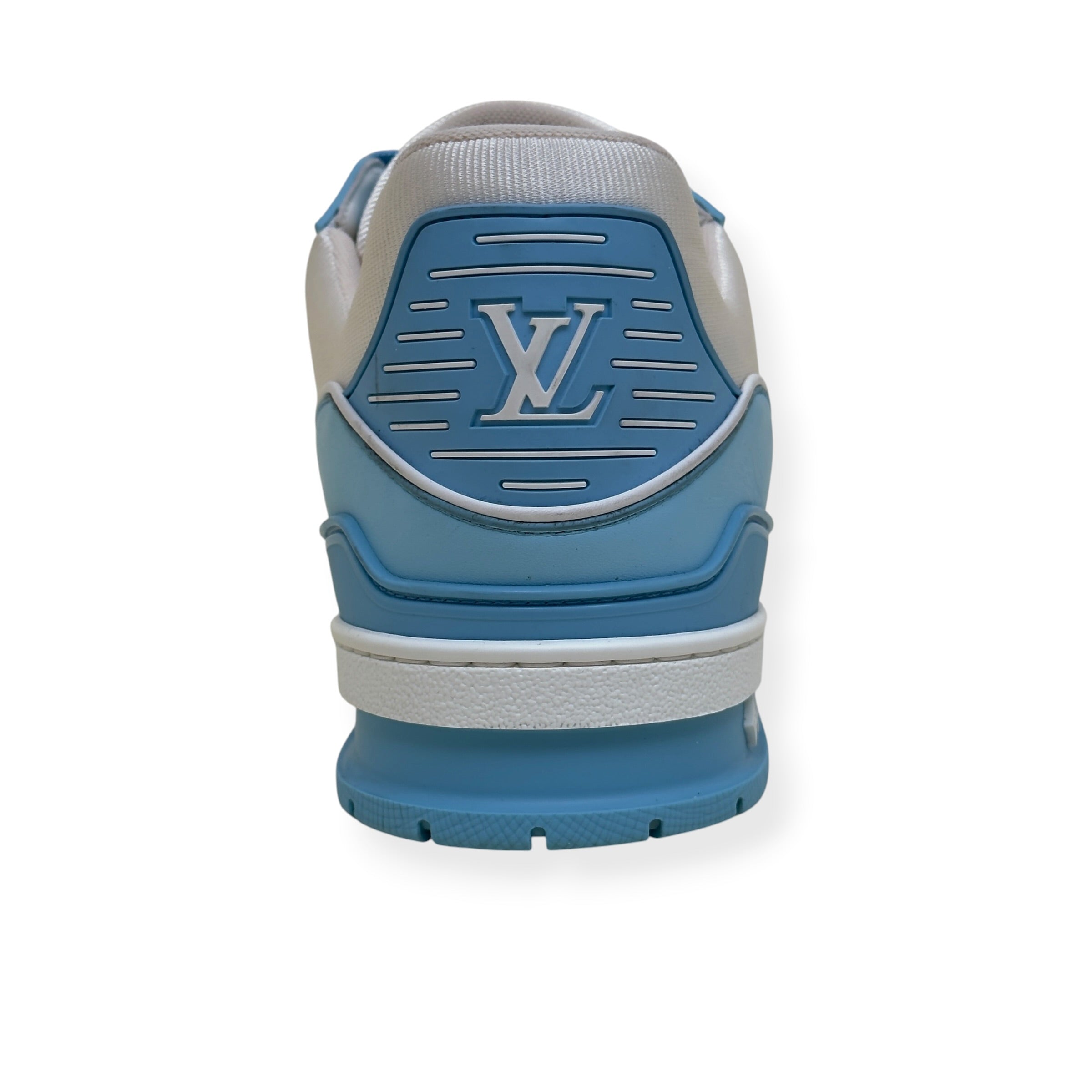 LOUIS VUITTON LV TRAINER LOW-TOP SNEAKER BLUE / WHITE UK10