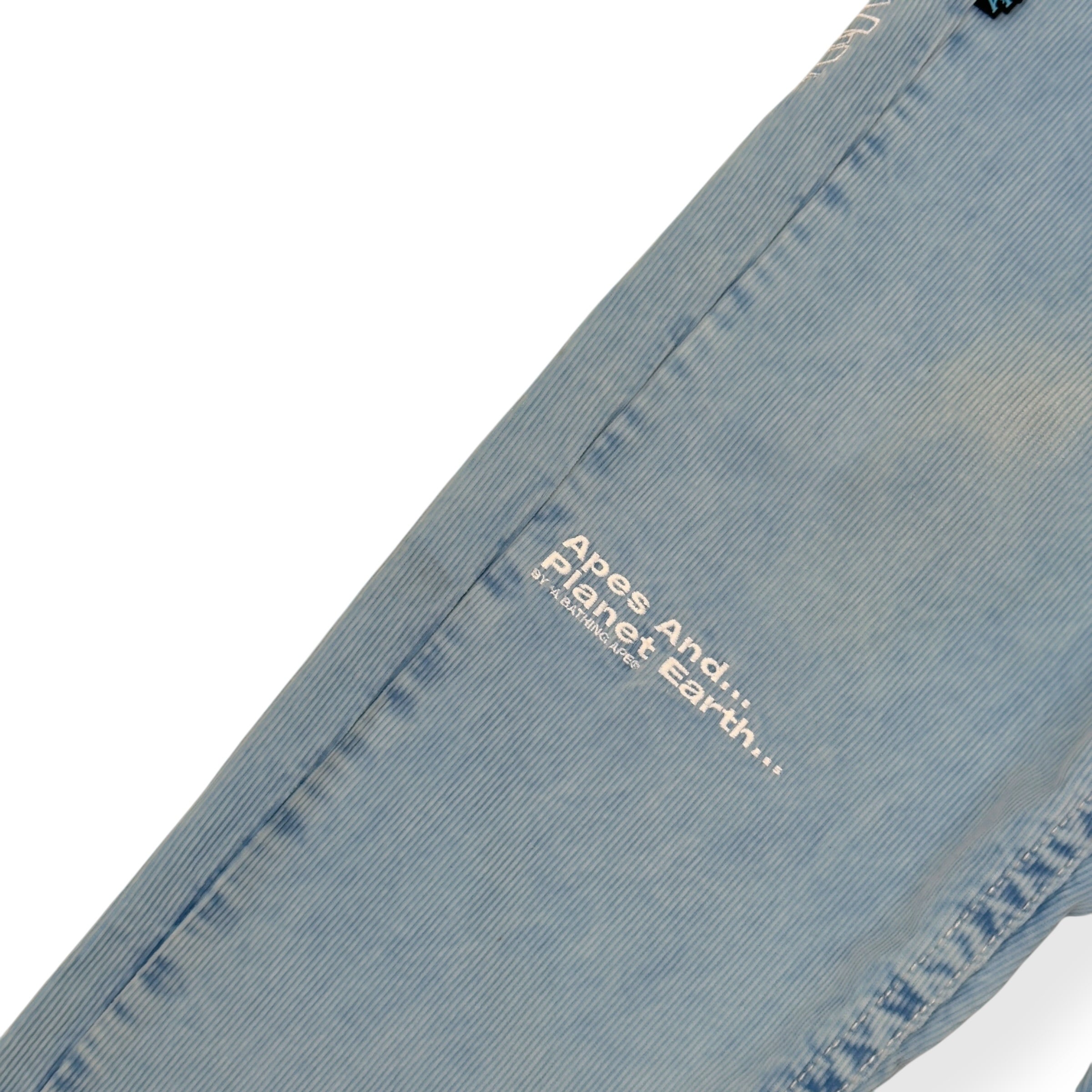 A BATHING APE LOGO-APPLIQUÈ REGULAR JEANS INDIGO BLUE M
