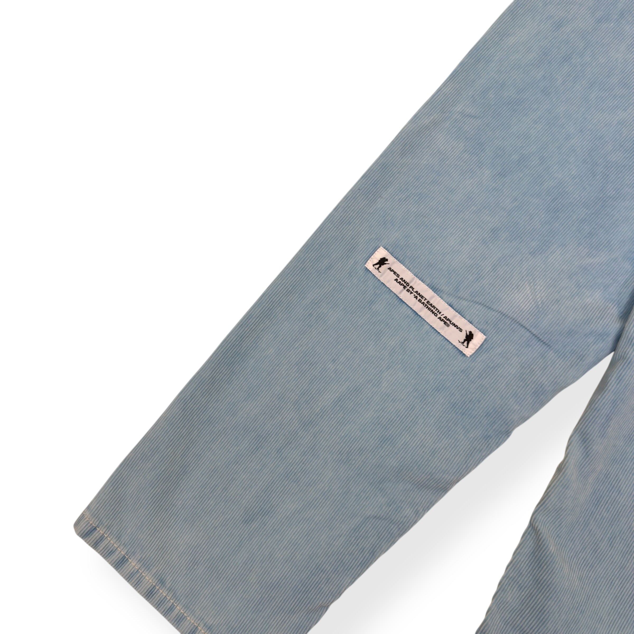 A BATHING APE LOGO-APPLIQUÈ REGULAR JEANS INDIGO BLUE M
