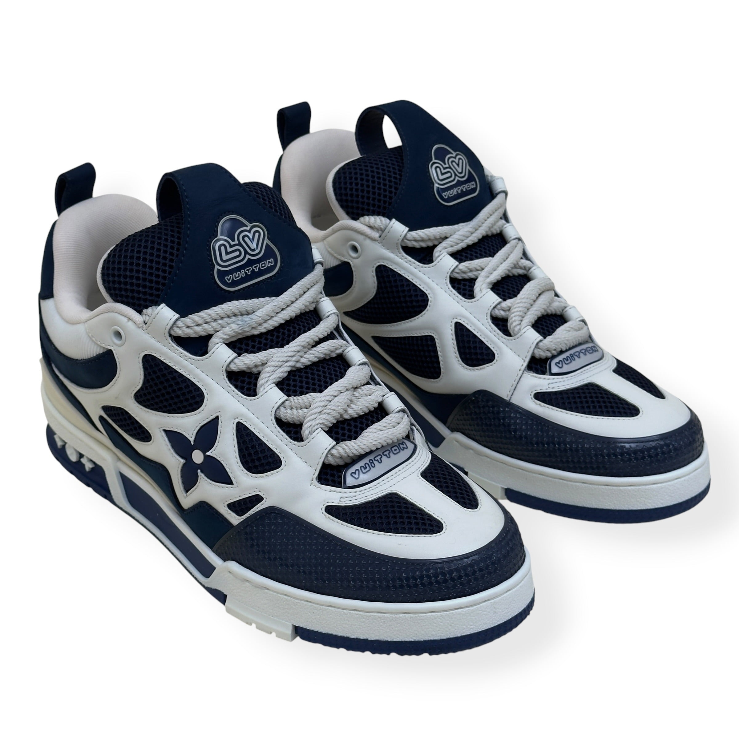 LOUIS VUITTON LV SKATE SNEAKER NAVY / WHITE UK10