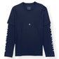 GIVENCHY DOUBLE-LAYER LONG-SLEEVE T-SHIRT BLACK L