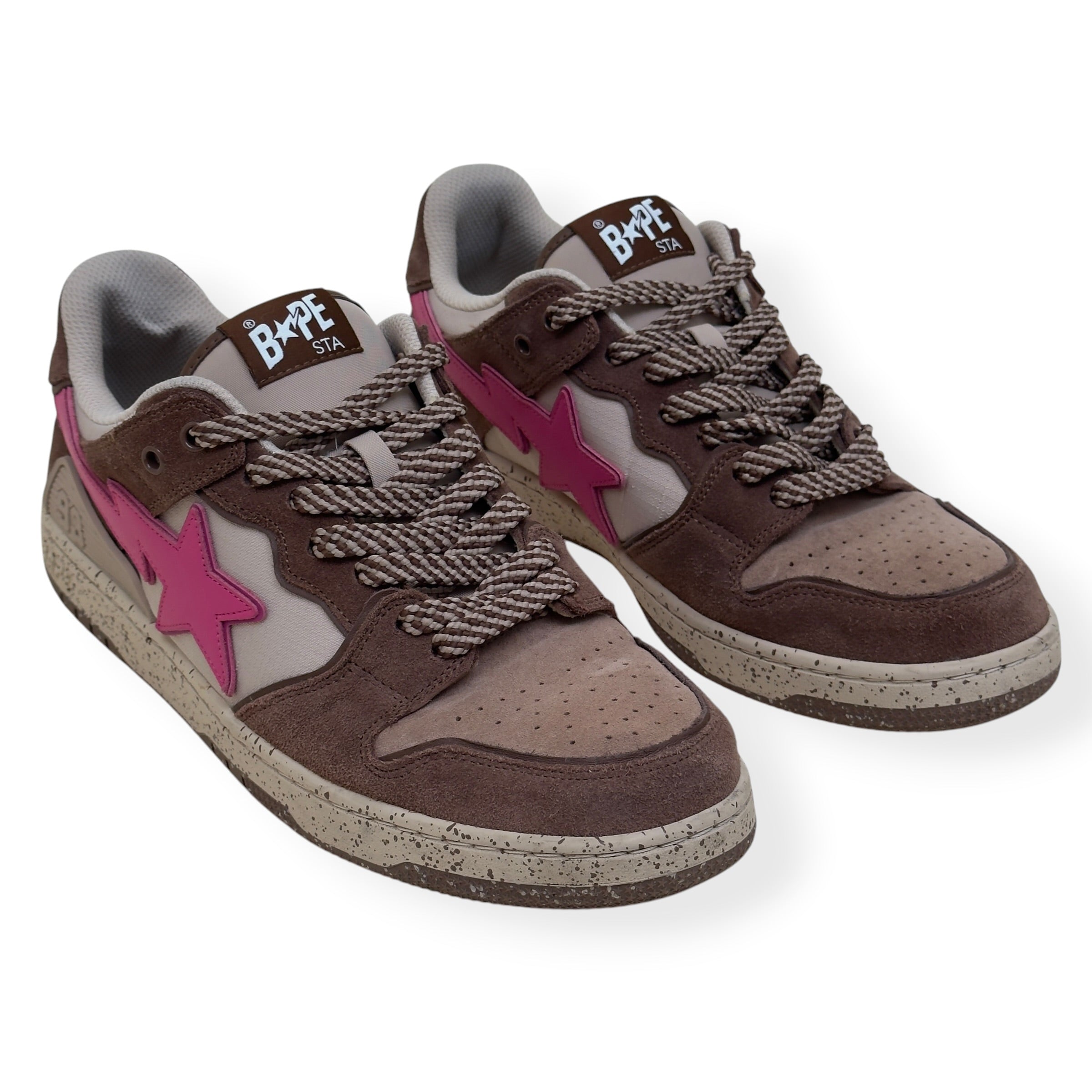 A BATHING APE BAPE SK8 STA SNEAKER BROWN / PINK UK10