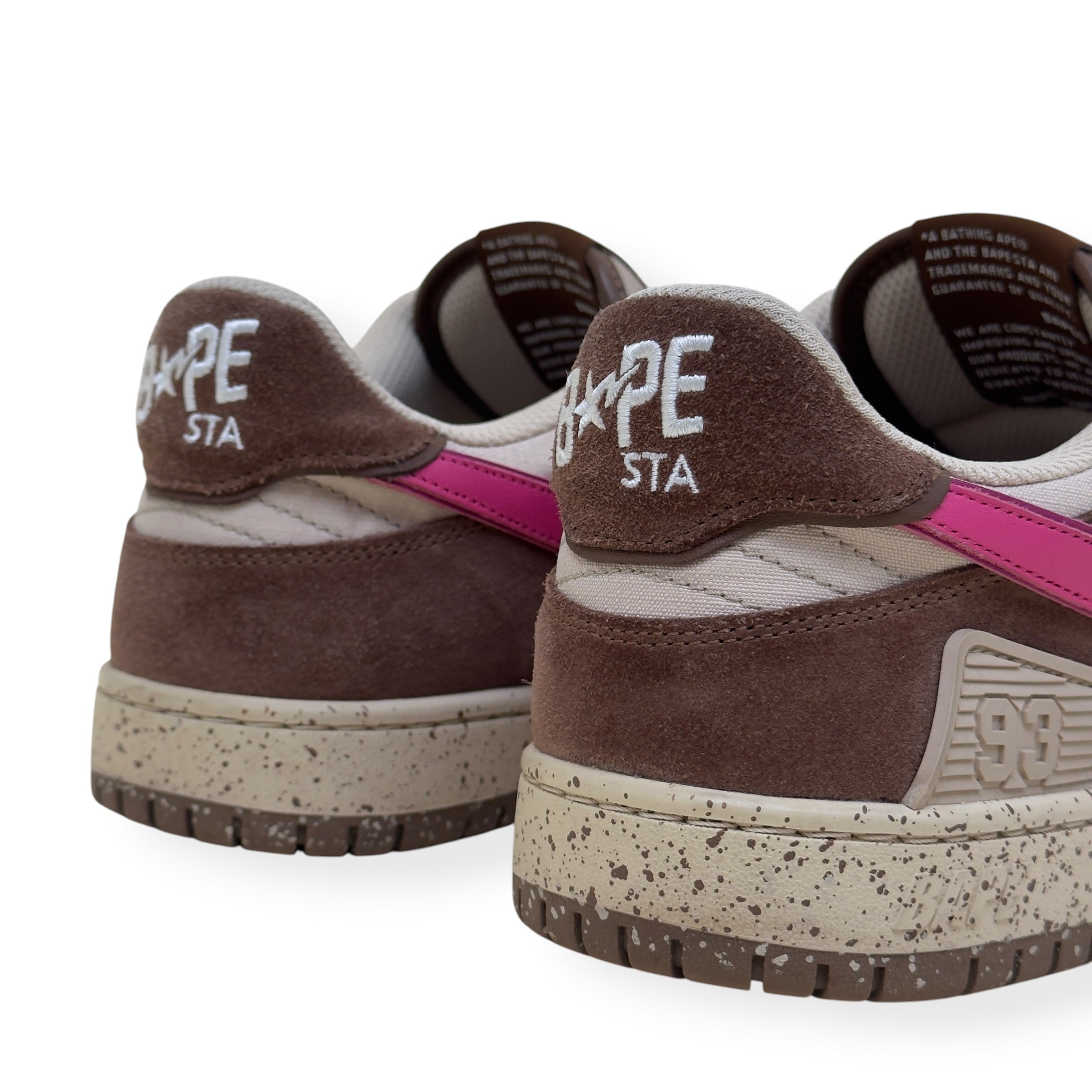 A BATHING APE BAPE SK8 STA SNEAKER BROWN / PINK UK10