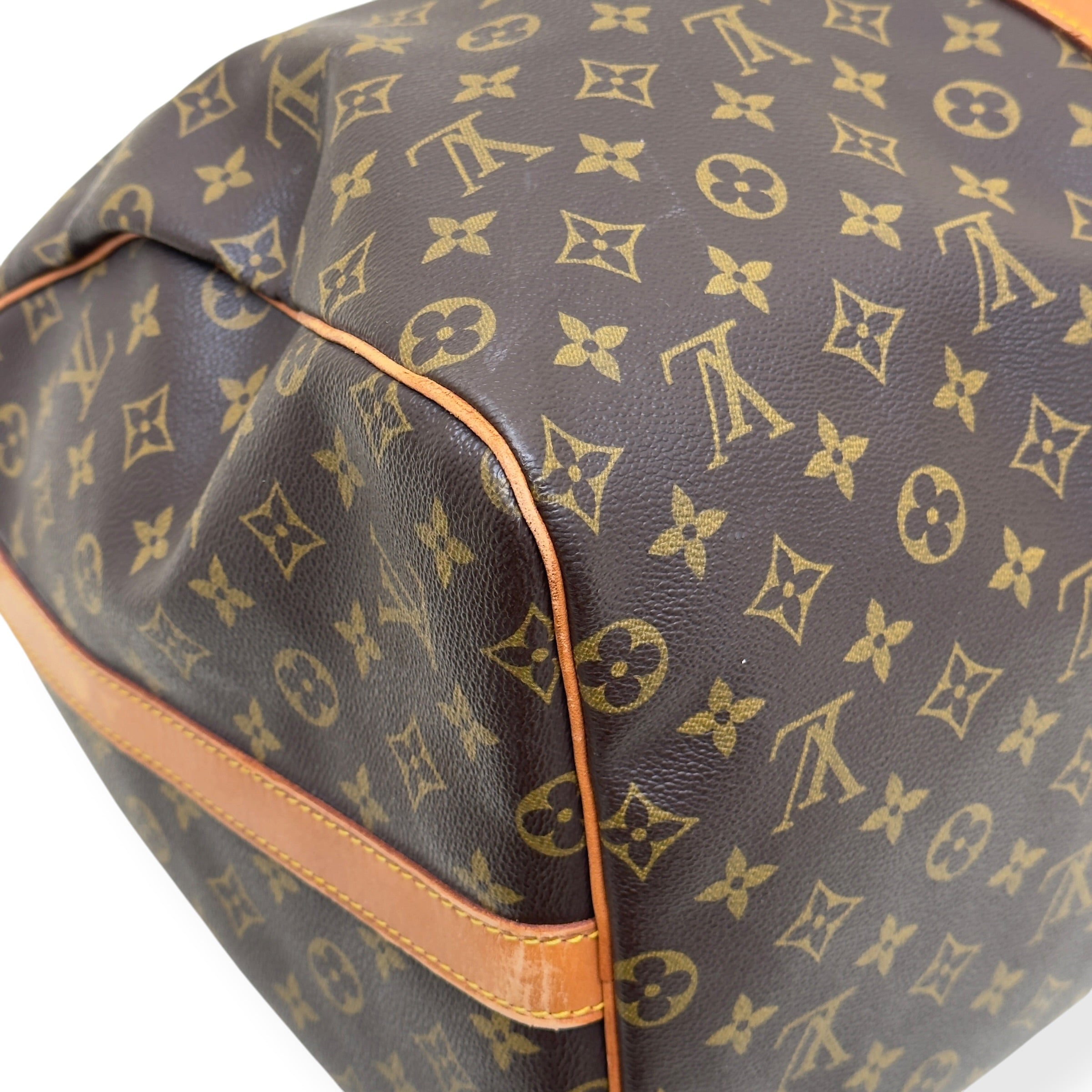LOUIS VUITTON MONOGRAM CANVAS  KEEPALL BANDOULIERE BROWN 55