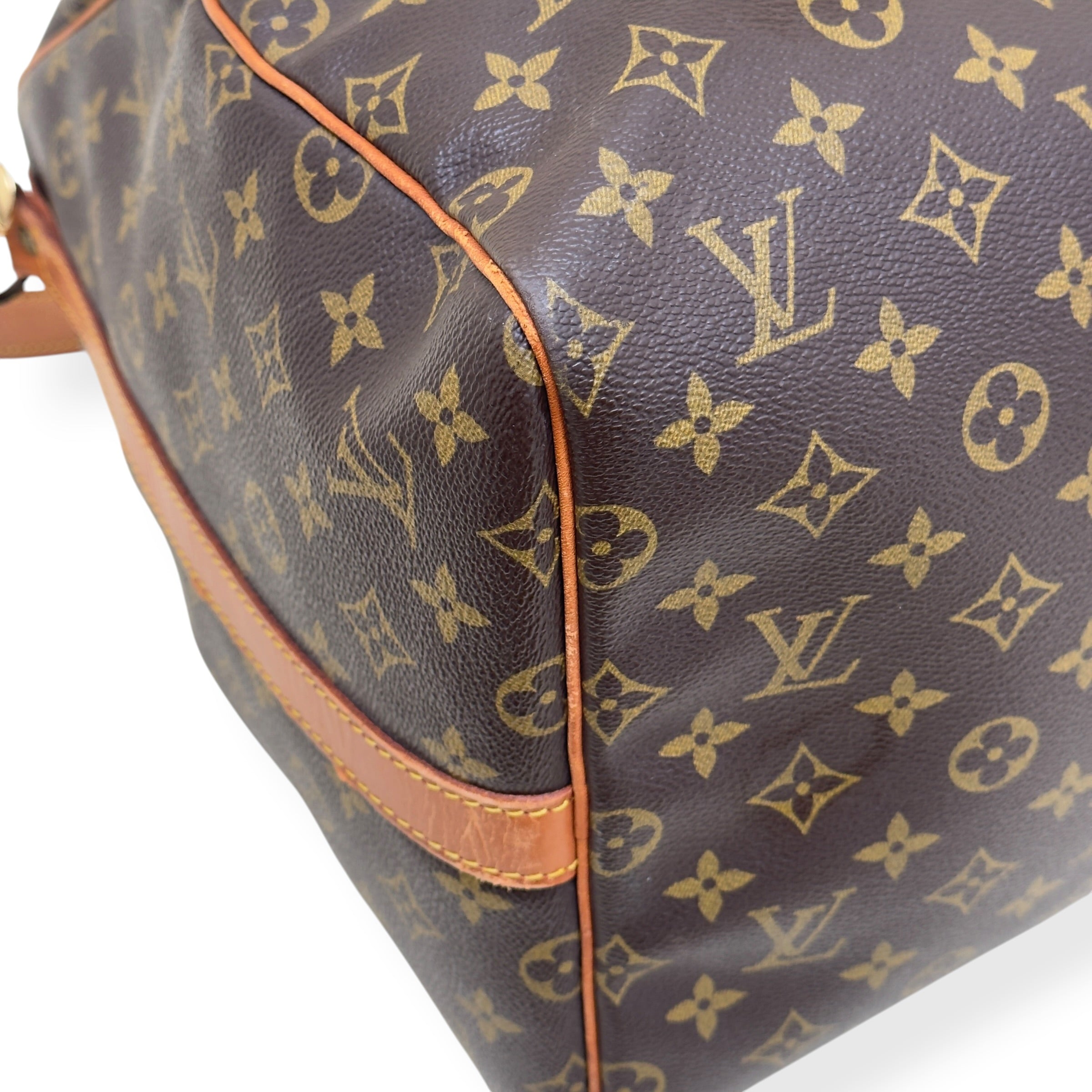 LOUIS VUITTON MONOGRAM CANVAS  KEEPALL BANDOULIERE BROWN 55