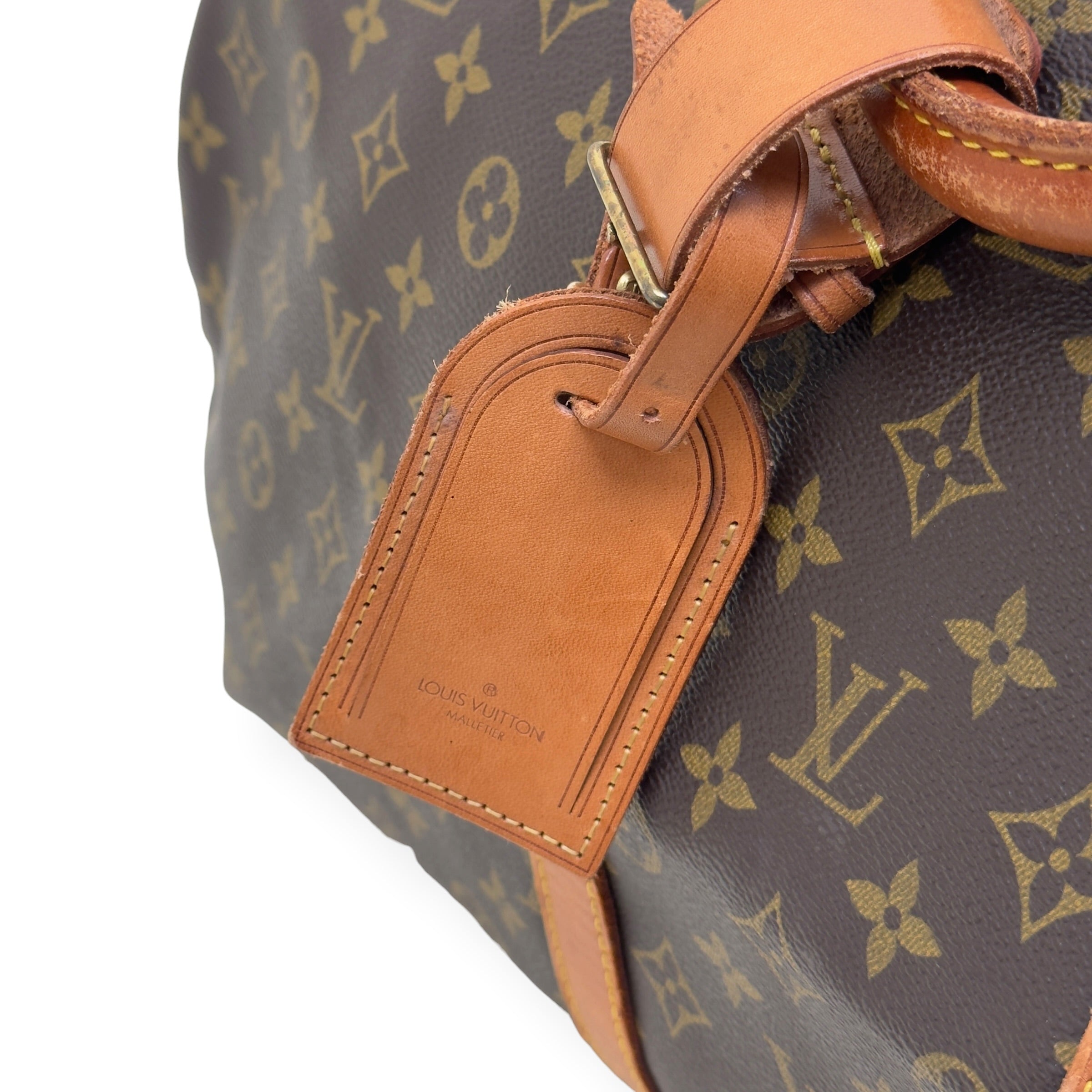 LOUIS VUITTON MONOGRAM CANVAS  KEEPALL BANDOULIERE BROWN 55