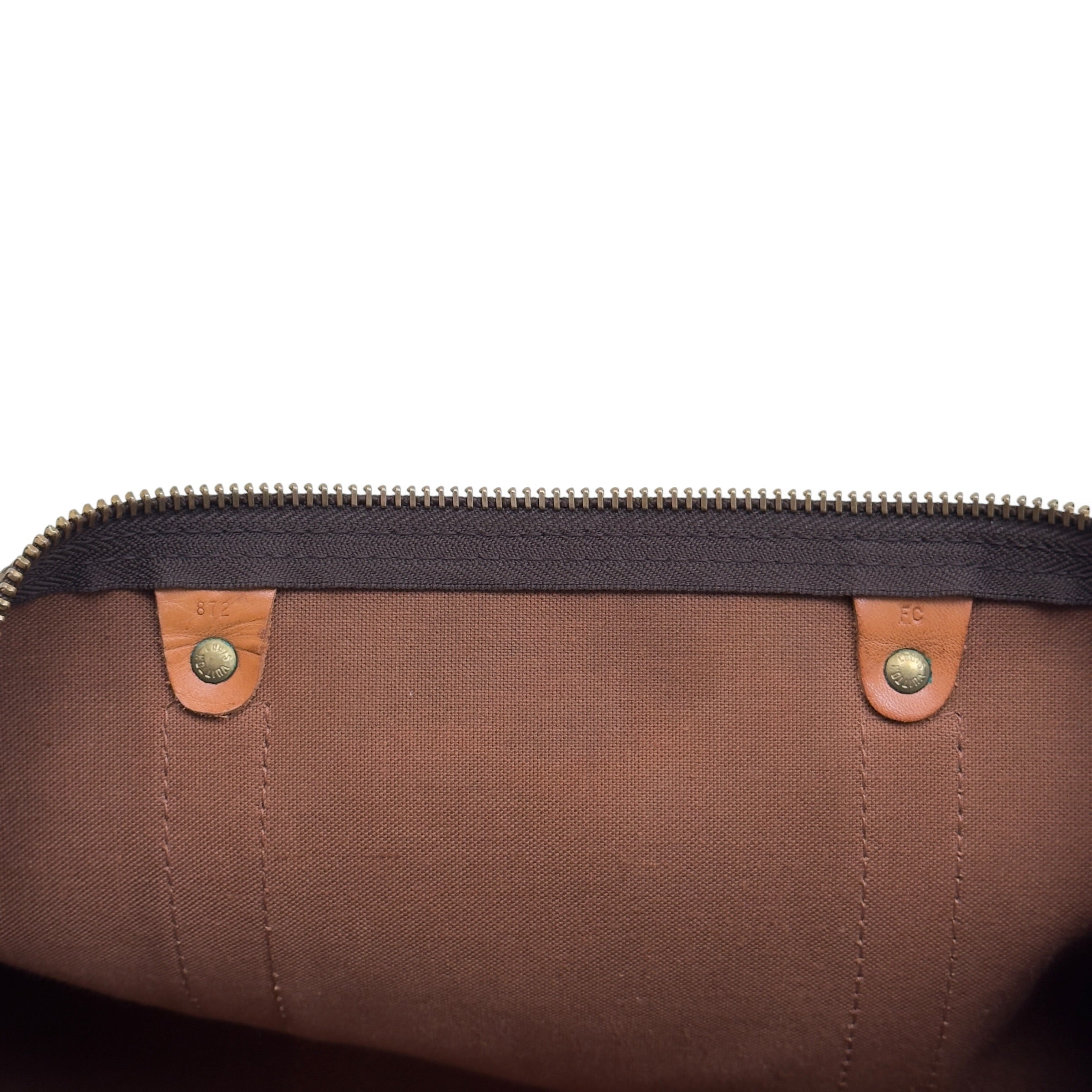 LOUIS VUITTON MONOGRAM CANVAS  KEEPALL BANDOULIERE BROWN 55