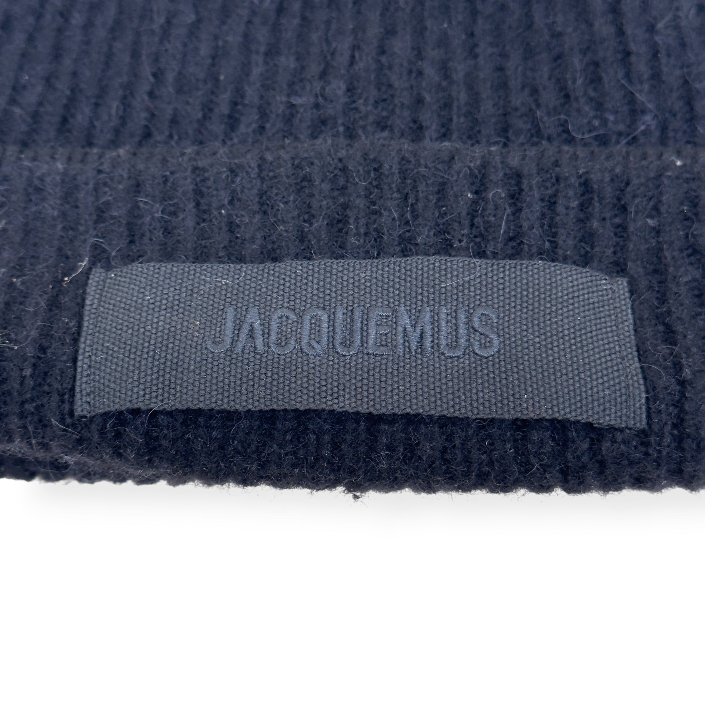 JACQUEMUS ALPACA KNIT BEANIE BLACK O/S