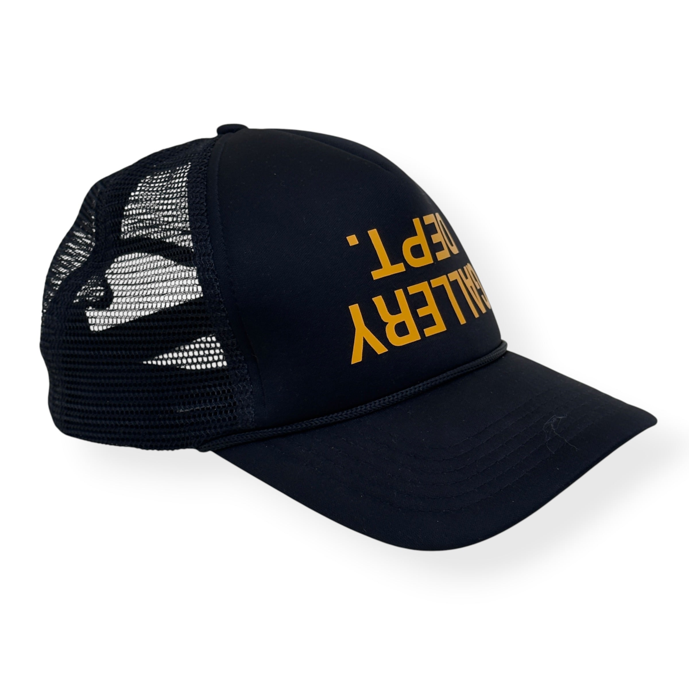 GALLERY DEPT. LOGO-PRINT MESH TRUCKER CAP BLACK O/S