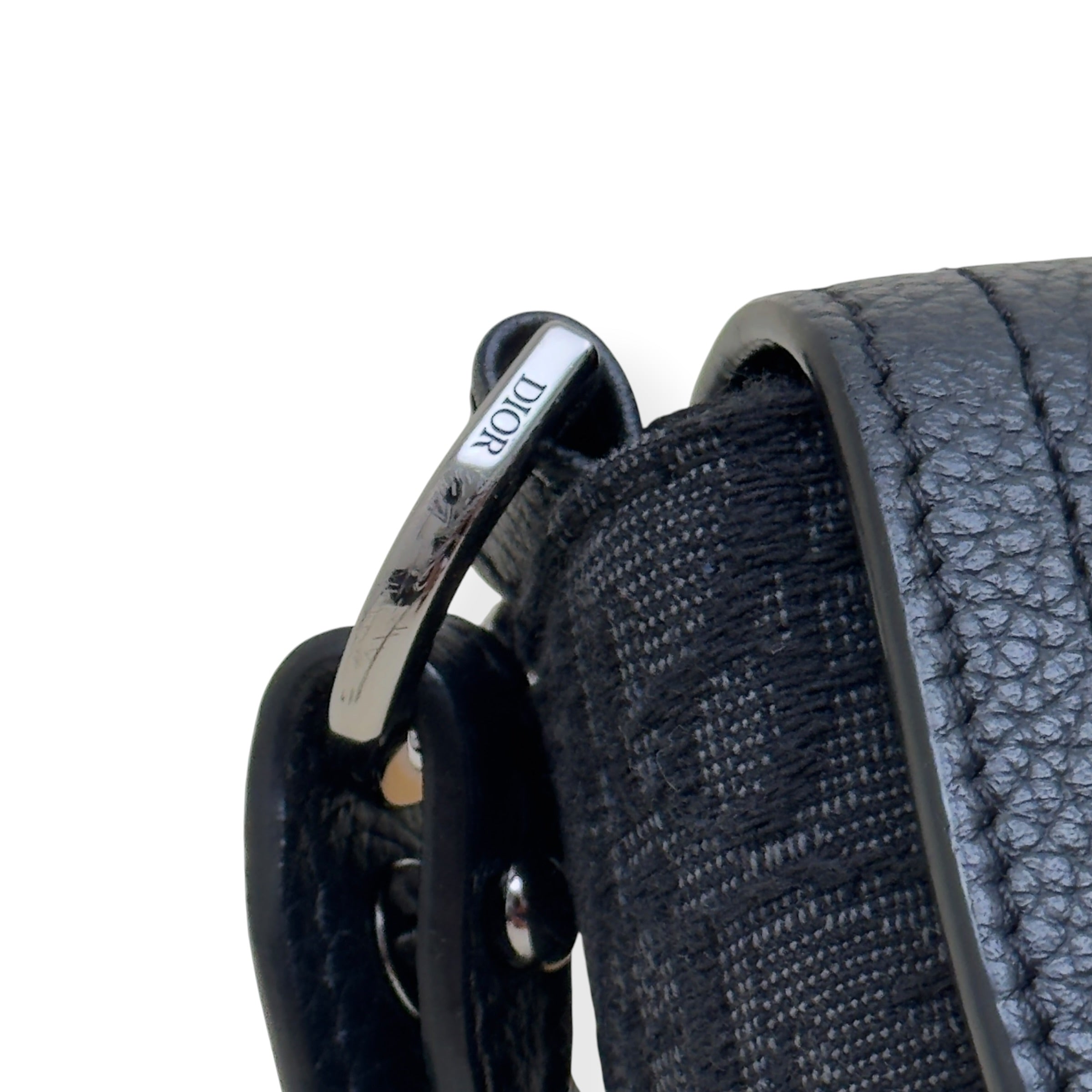 DIOR SADDLE OBLIQUE JACQUARD MESSENGER BAG BLACK MINI