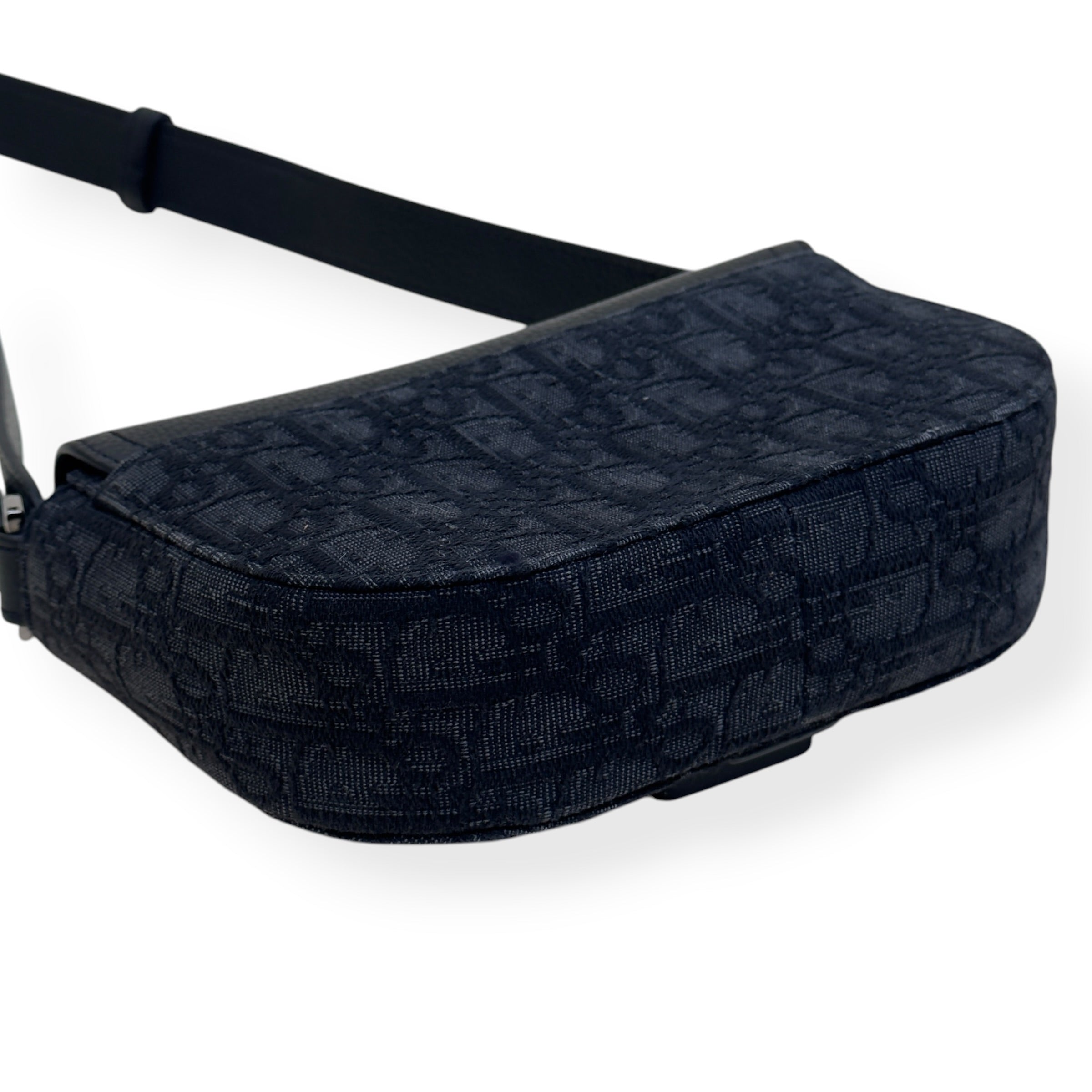 DIOR SADDLE OBLIQUE JACQUARD MESSENGER BAG BLACK MINI