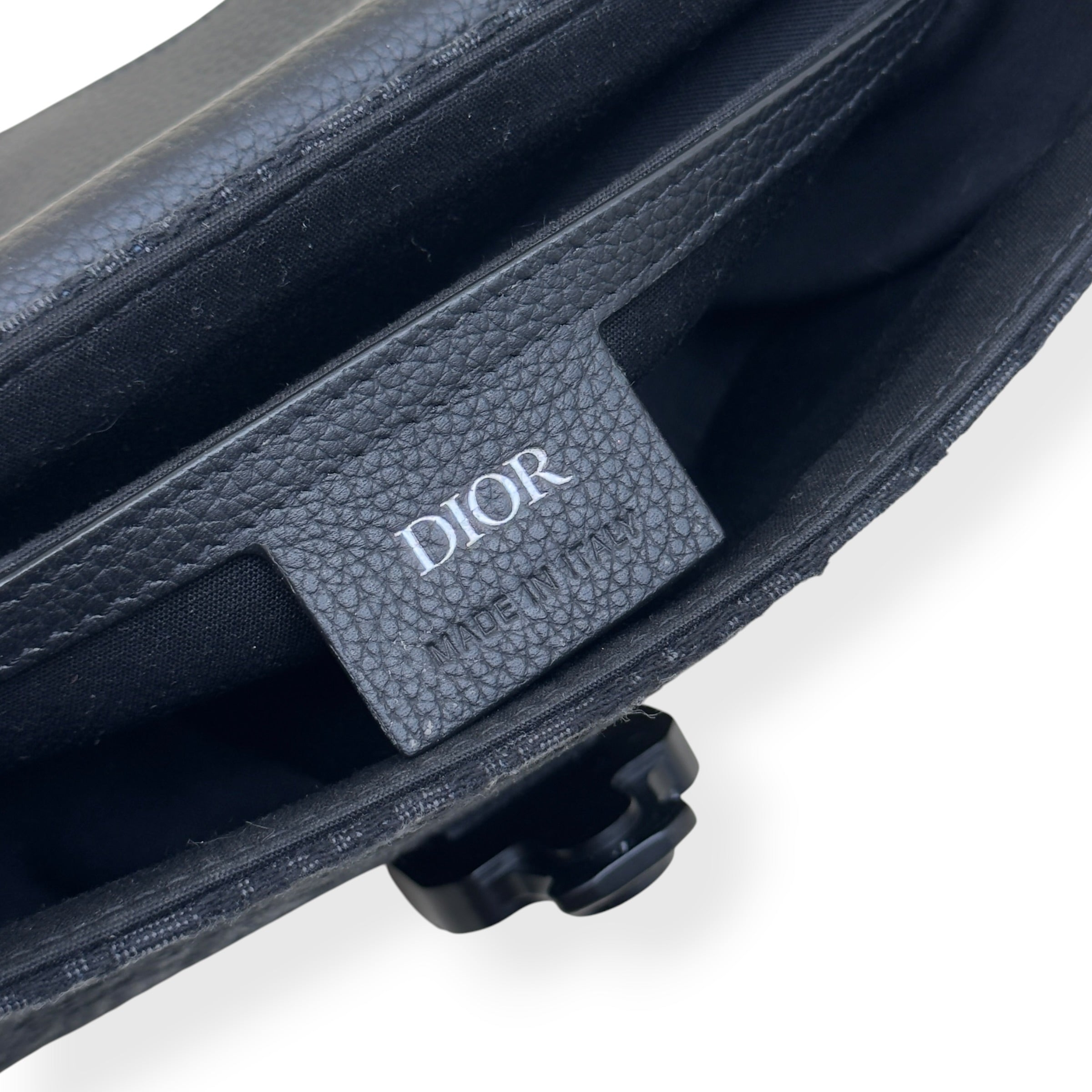 DIOR SADDLE OBLIQUE JACQUARD MESSENGER BAG BLACK MINI
