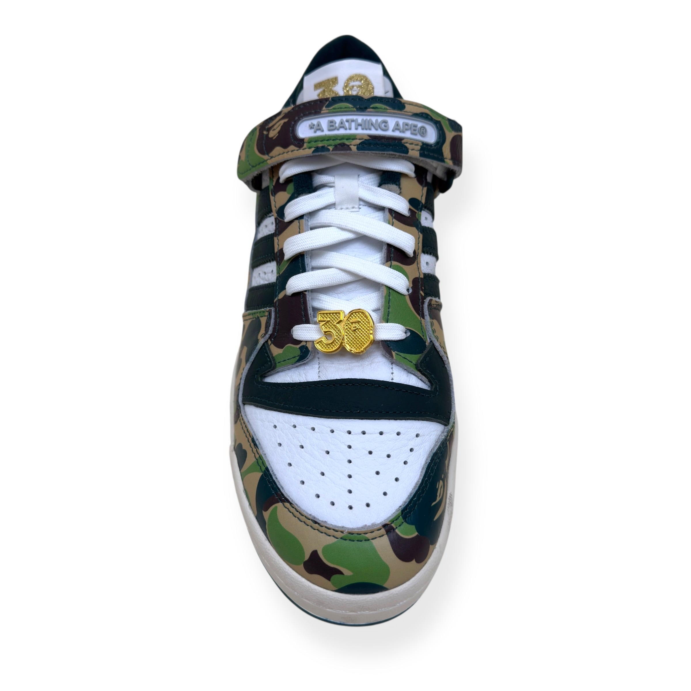 ADIDAS X BAPE FORUM 84 LOW  ‘30TH ANNIVERSARY’ SNEAKER GREEN UK10.5