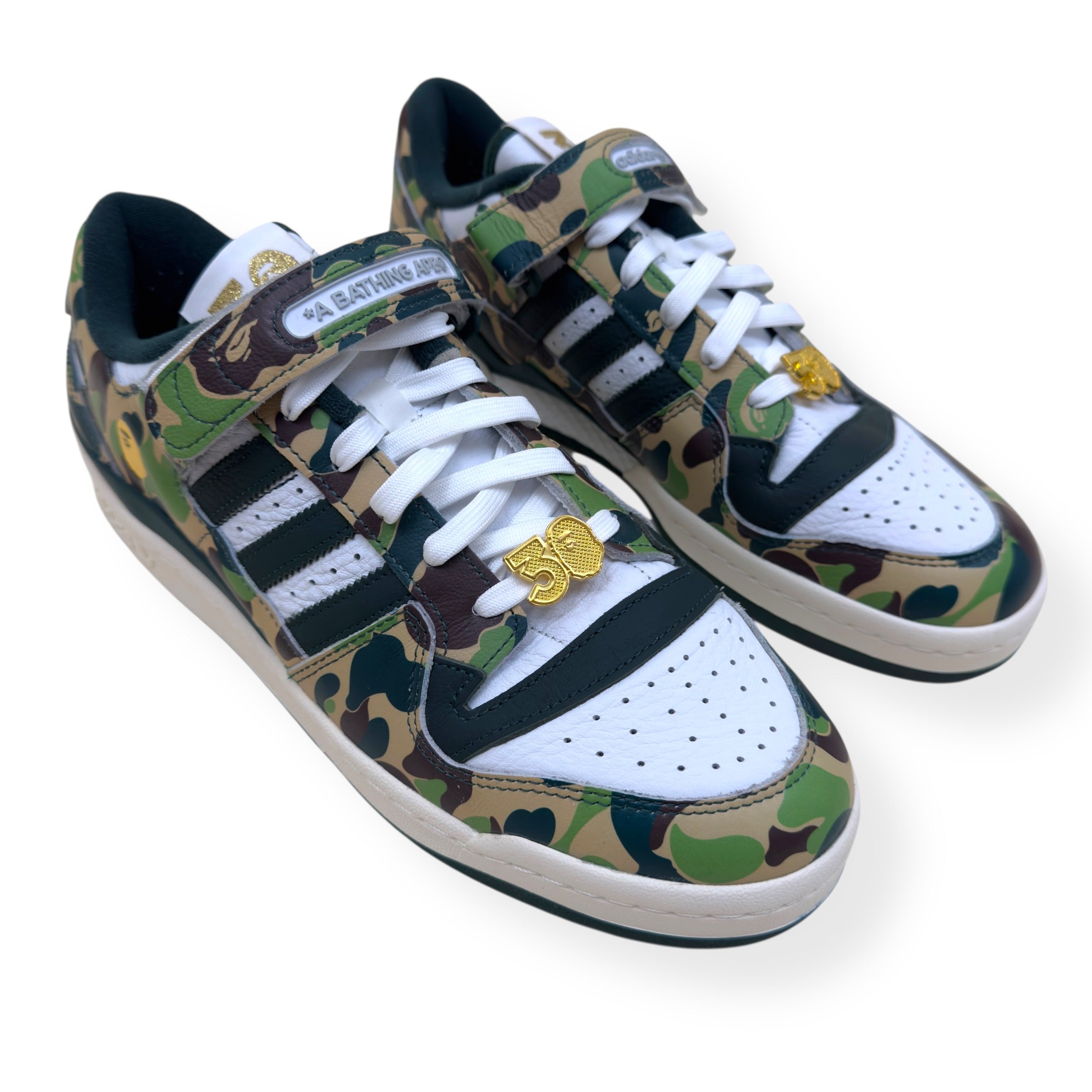 ADIDAS X BAPE FORUM 84 LOW  ‘30TH ANNIVERSARY’ SNEAKER GREEN UK10.5