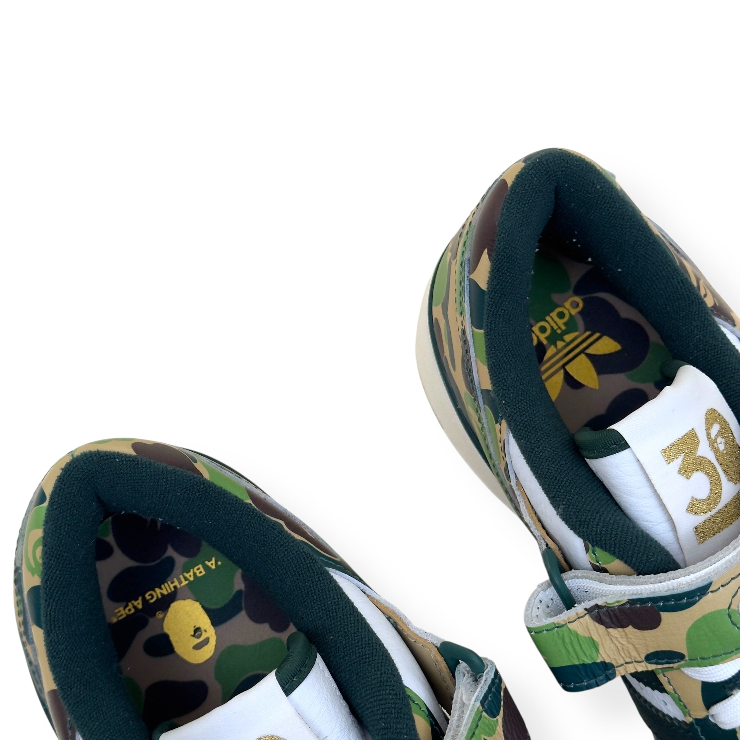 ADIDAS X BAPE FORUM 84 LOW  ‘30TH ANNIVERSARY’ SNEAKER GREEN UK10.5