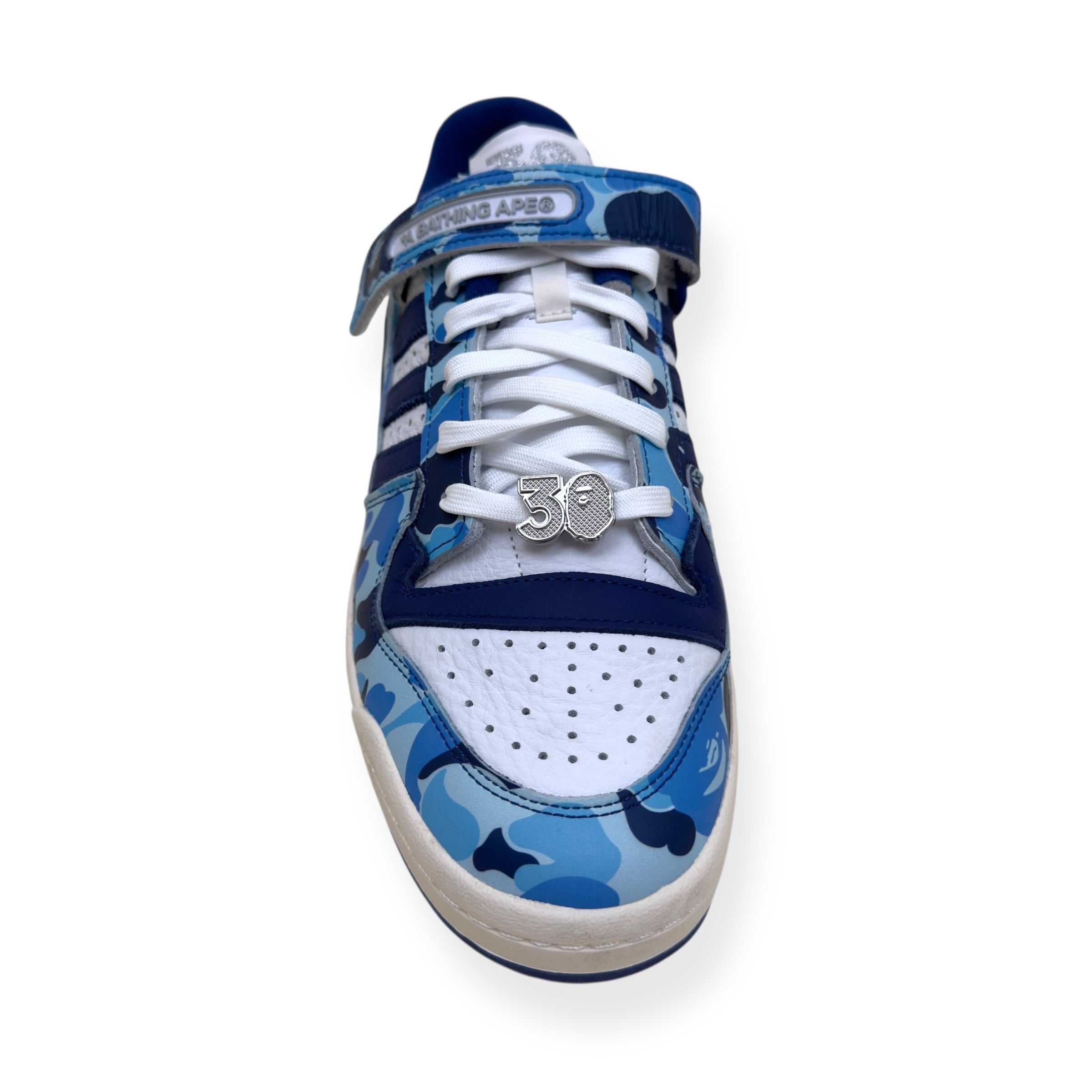 ADIDAS X BAPE FORUM 84 LOW  ‘30TH ANNIVERSARY’ SNEAKER BLUE UK10.5