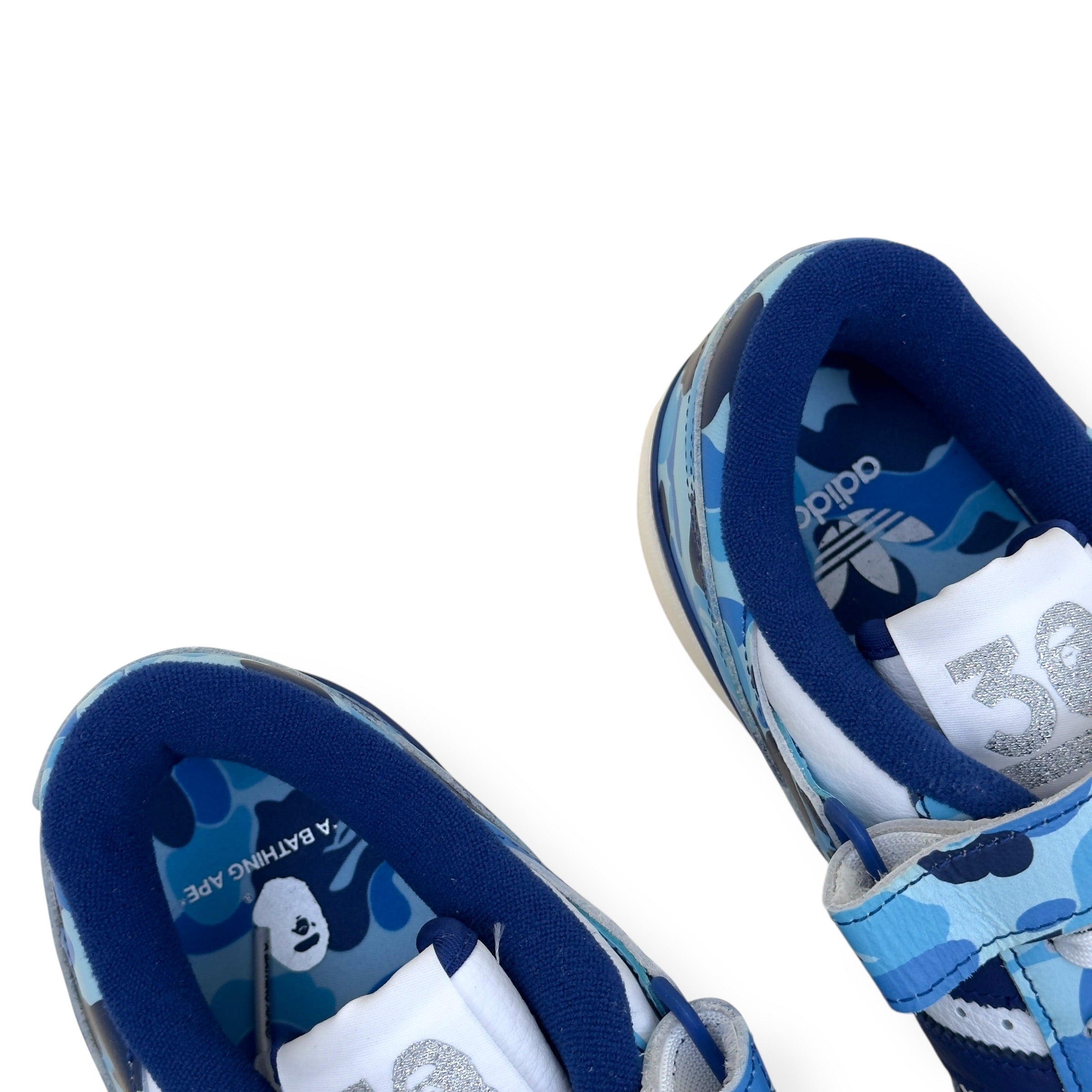 ADIDAS X BAPE FORUM 84 LOW  ‘30TH ANNIVERSARY’ SNEAKER BLUE UK10.5