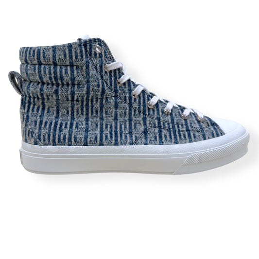 GIVENCHY CITY HIGH TOP 4G DENIM SNEAKER BLUE / WHITE 44 / UK10
