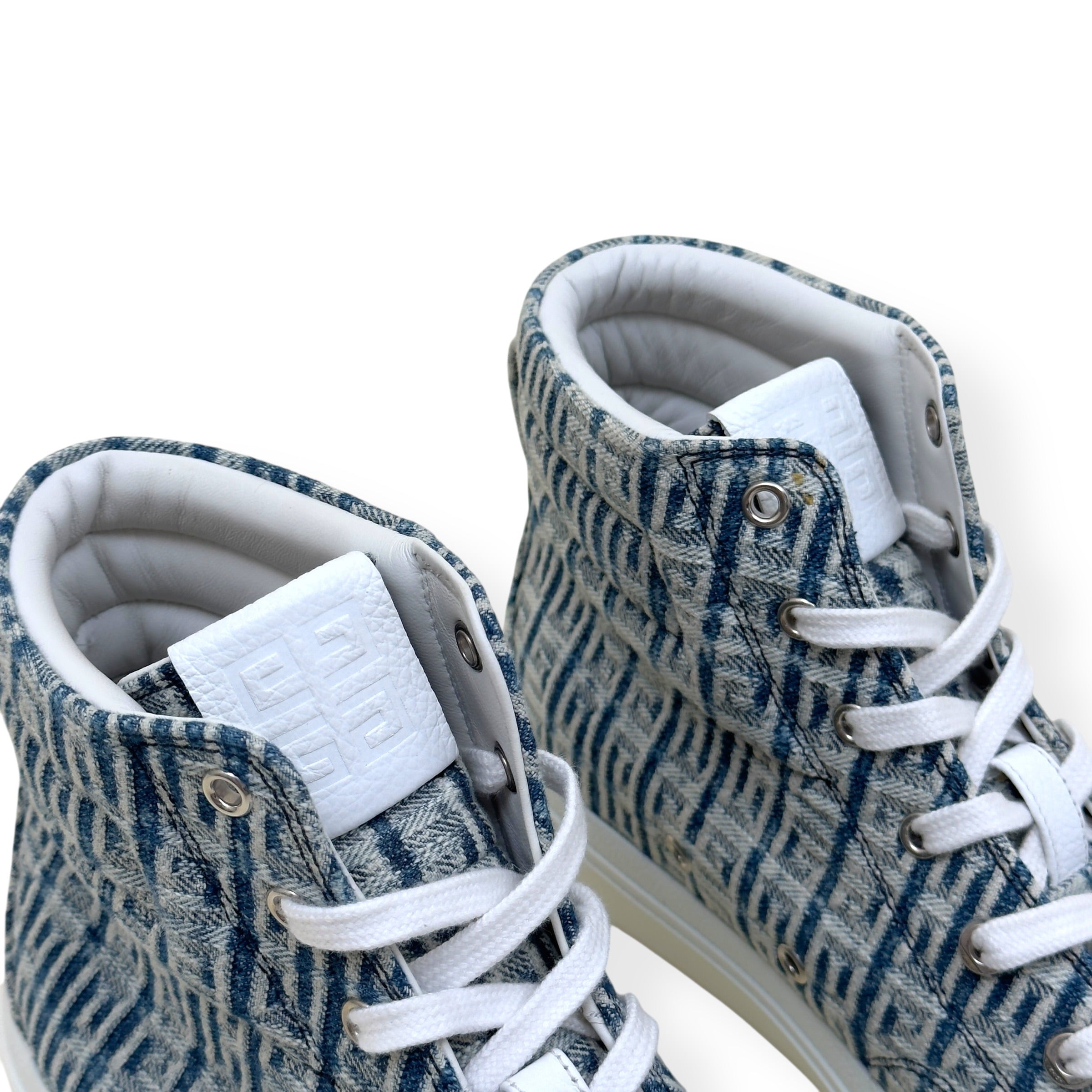 GIVENCHY CITY HIGH TOP 4G DENIM SNEAKER BLUE / WHITE 44 / UK10