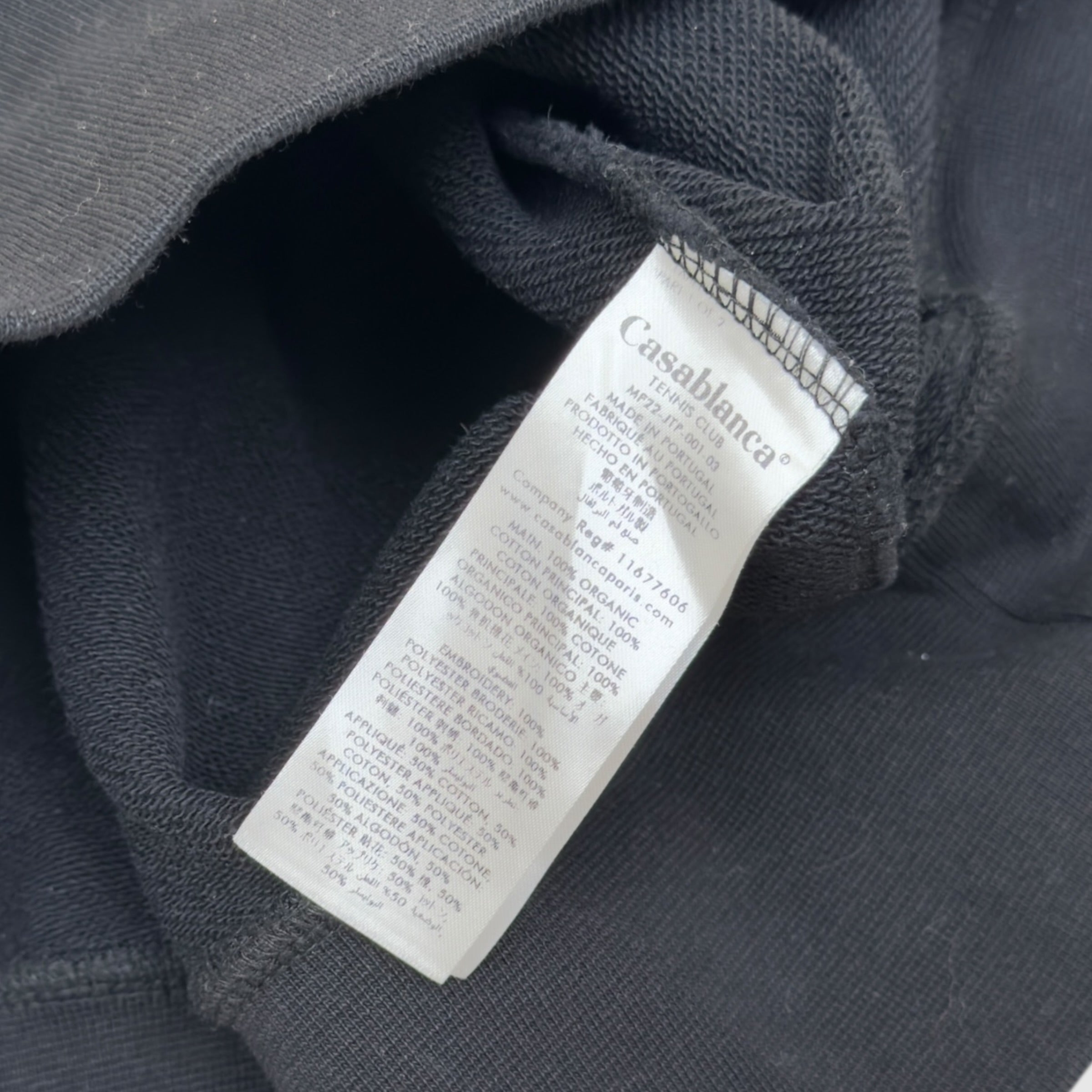 CASABLANCA EMBLEM DE-CYGNE EMBROIDERED SWEATSHIRT BLACK L