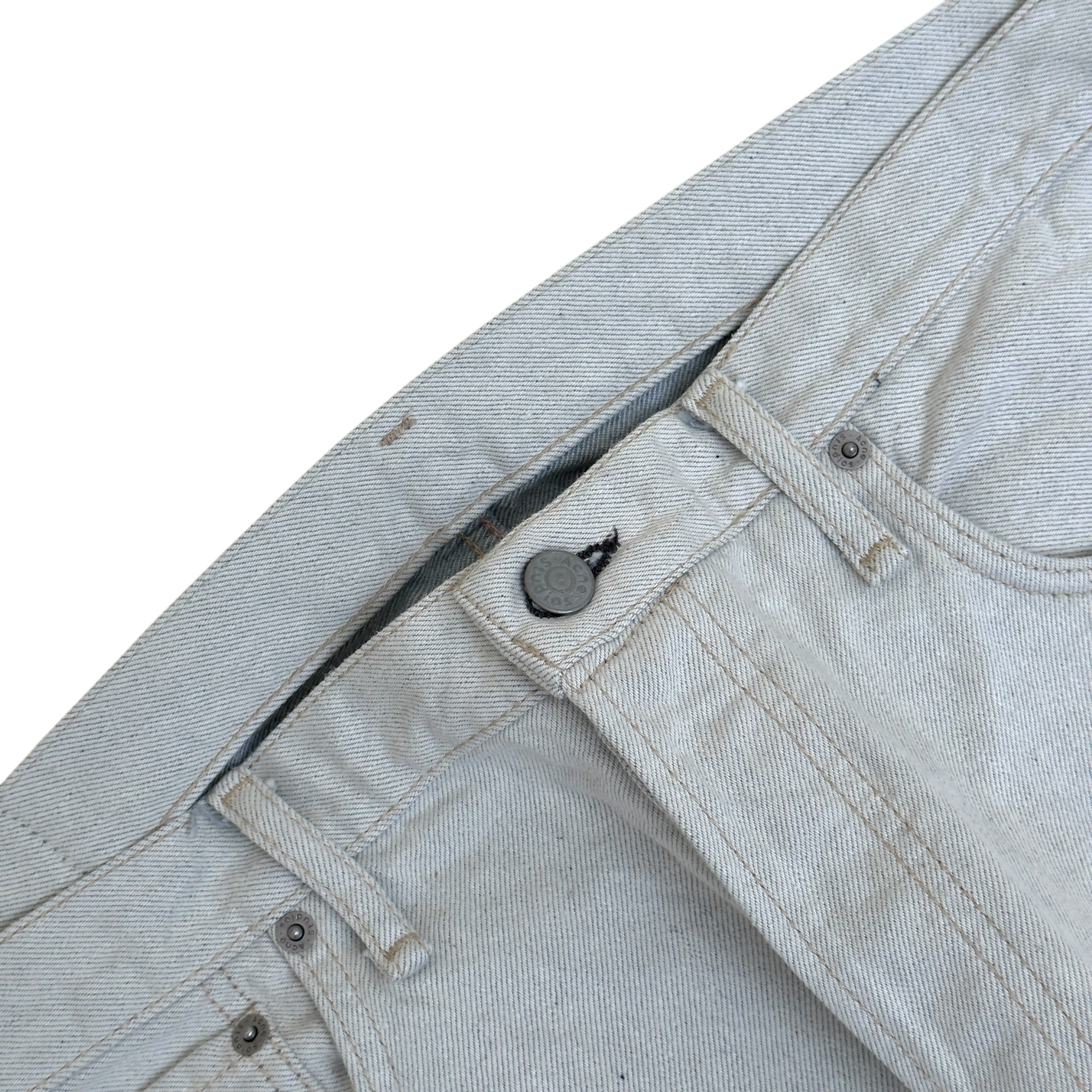 ACNE STUDIOS STRAIGHT LEG JEANS STONE W34 / L