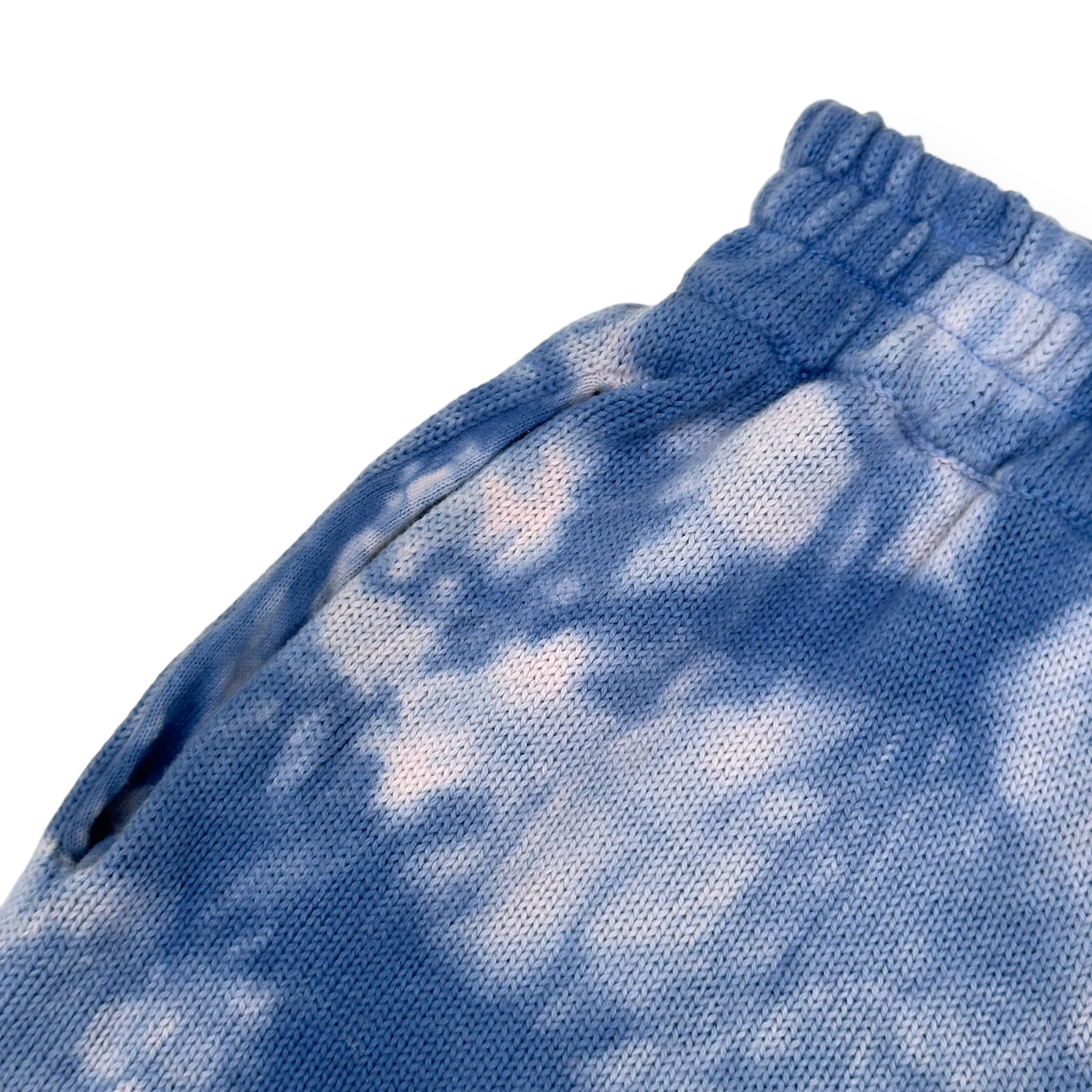 COLE BUXTON DISTRESSED KNIT SHORTS COBALT BLUE M