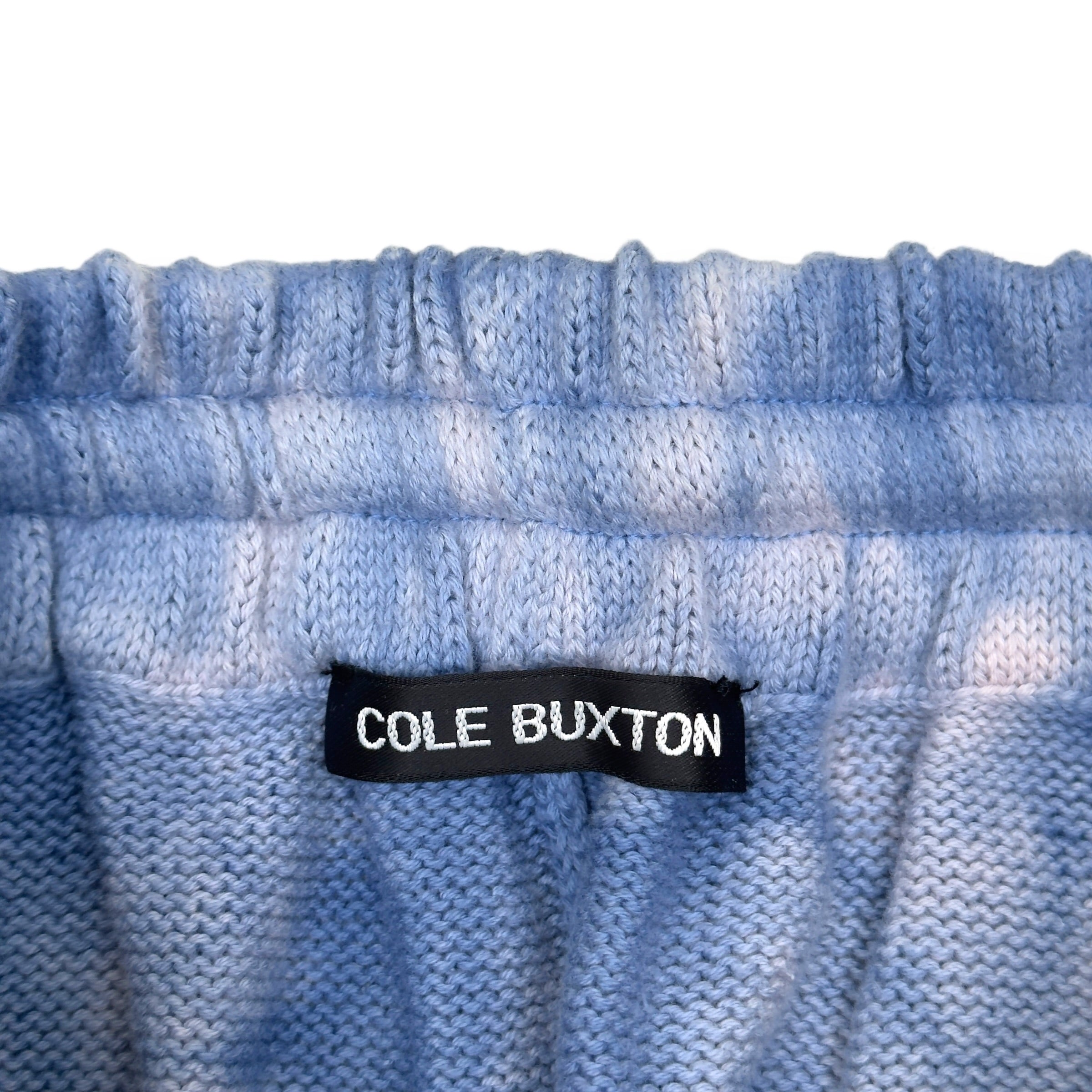 COLE BUXTON DISTRESSED KNIT SHORTS COBALT BLUE M