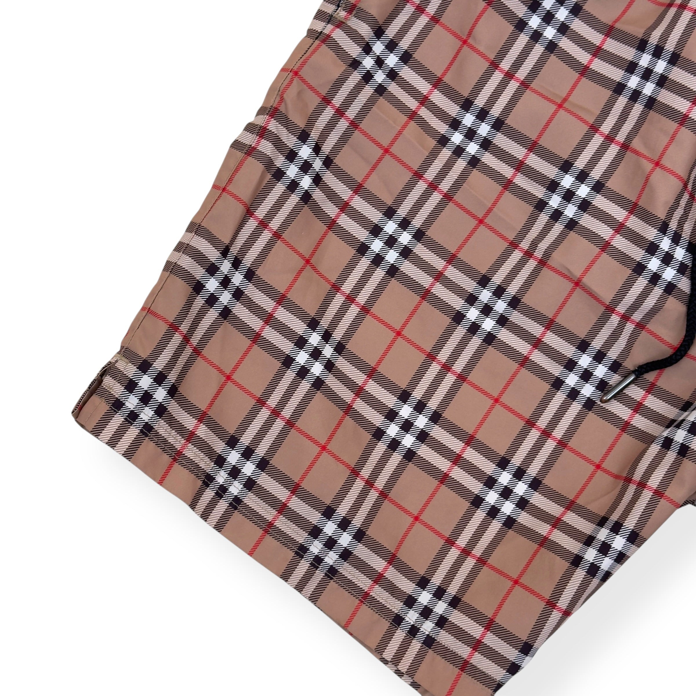 BURBERRY CHECK SWIM SHORTS BEIGE S