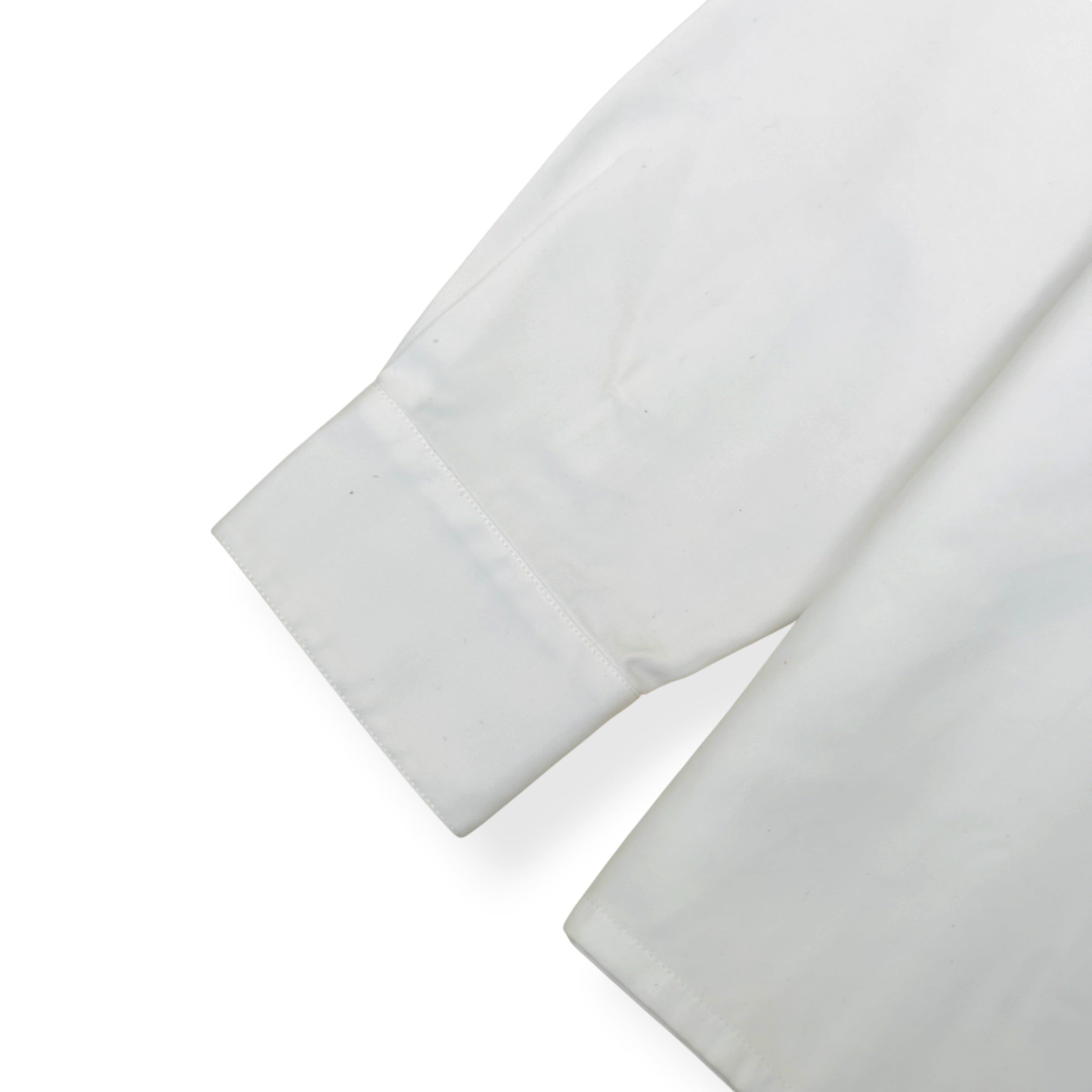DIOR X SACAI EMBROIDERED LOGO COTTON OVERSHIRT WHITE 43 / XL