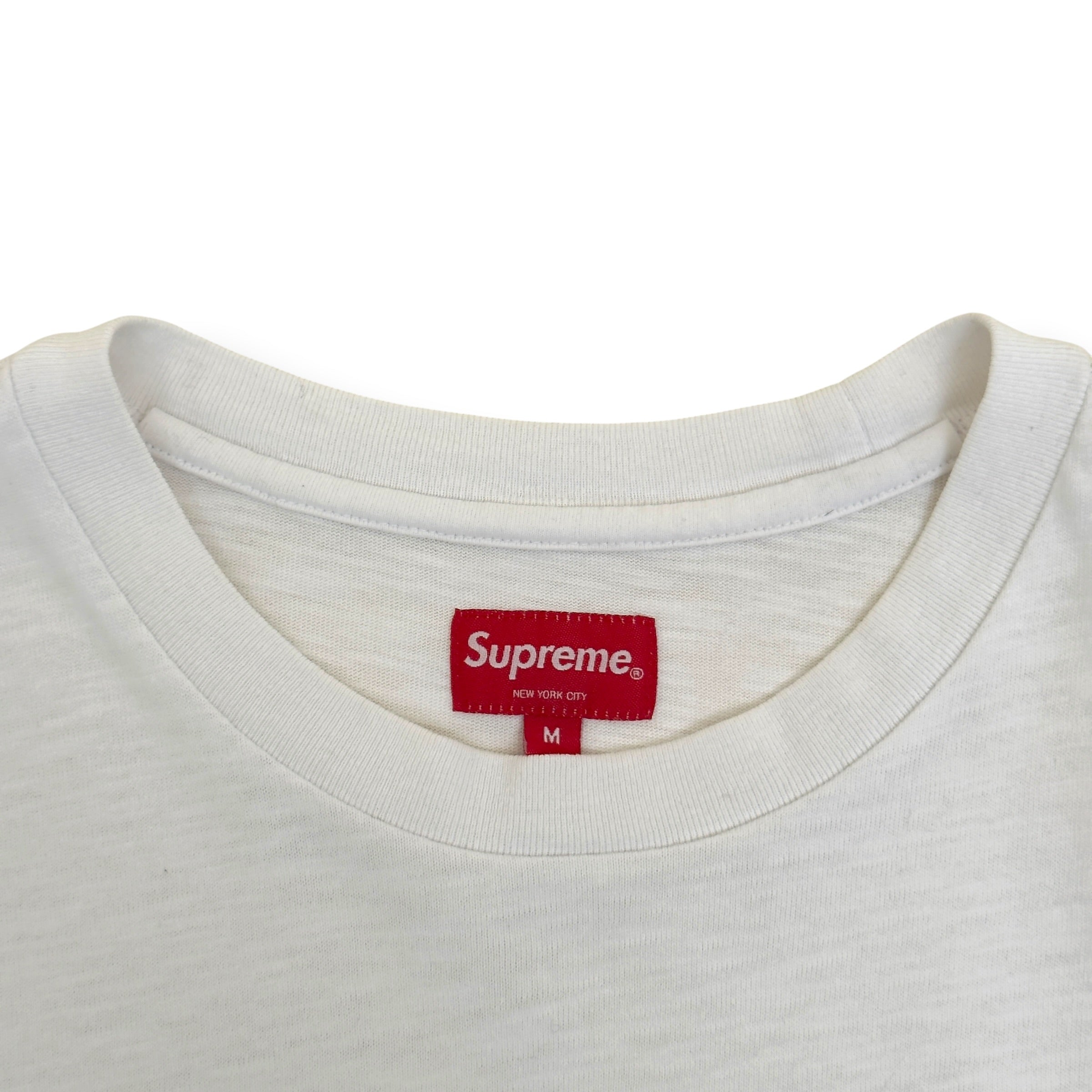 SUPREME SKETCHED ARC LOGO T-SHIRT WHITE / RED M