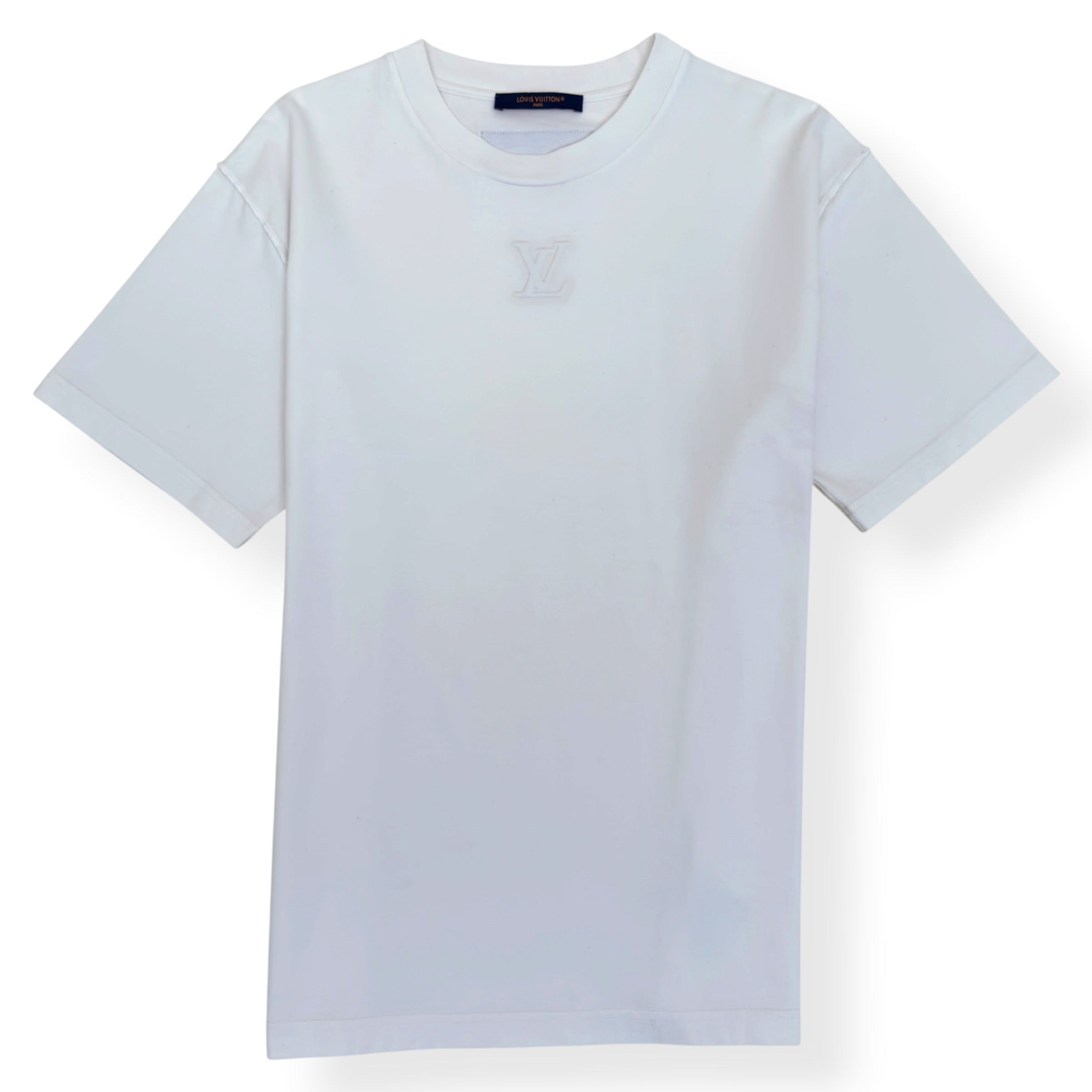 LOUIS VUITTON EMBOSSED LOGO LV T-SHIRT WHITE L