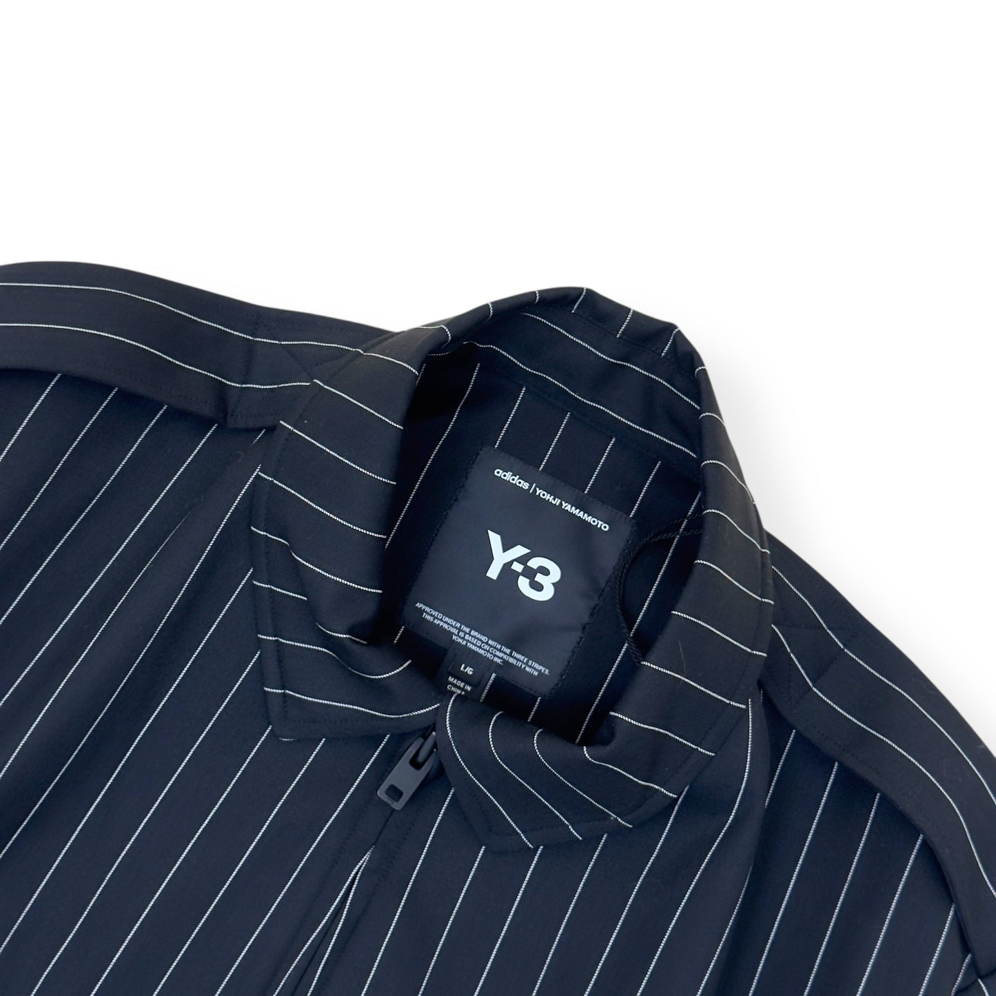 ADIDAS Y-3 REFINED WOOL UT BLOUSON JACKET BLACK / WHITE L