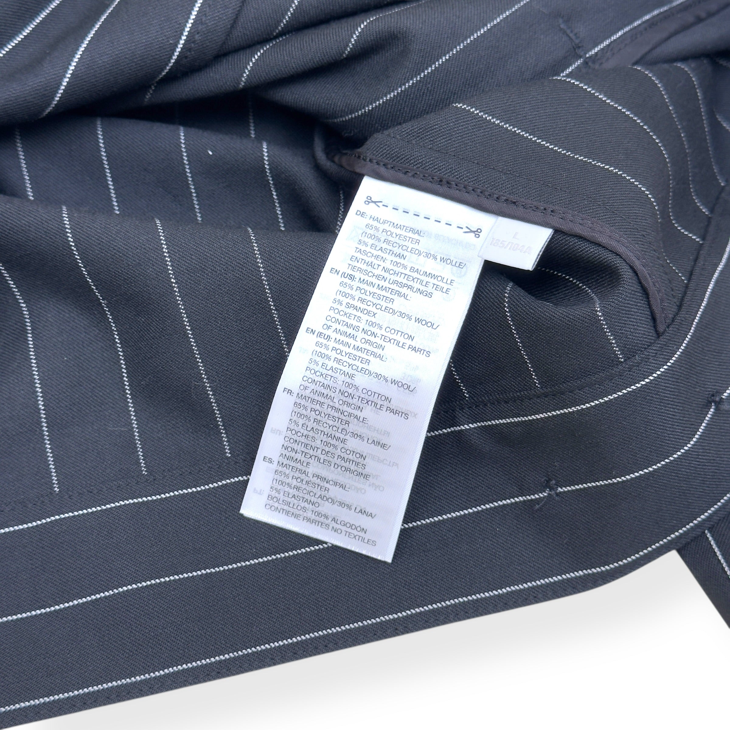 ADIDAS Y-3 REFINED WOOL UT BLOUSON JACKET BLACK / WHITE L